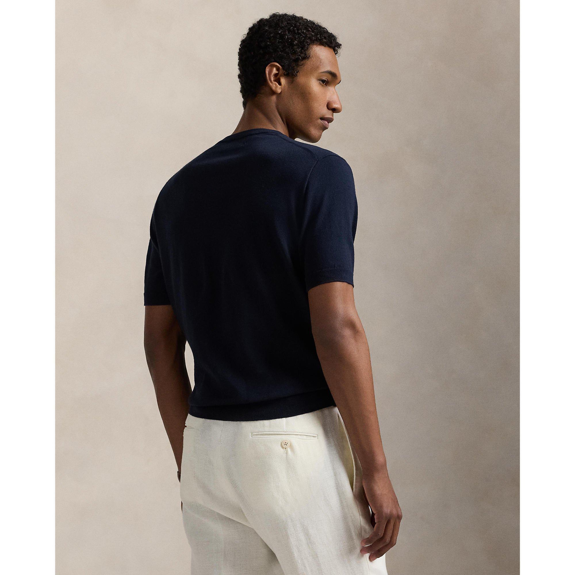 Hunter Navy - Polo Ralph Lauren - Men's Lightweight Knitted Top - 4