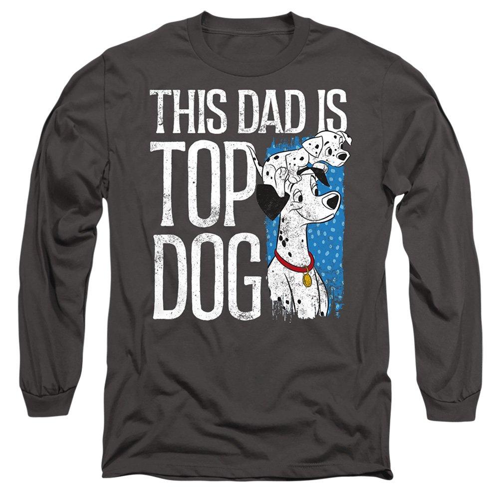 Light Grey - Disney - 101 Dalmatians This Dad Is Top Dog Long Sleeve T-S - 1