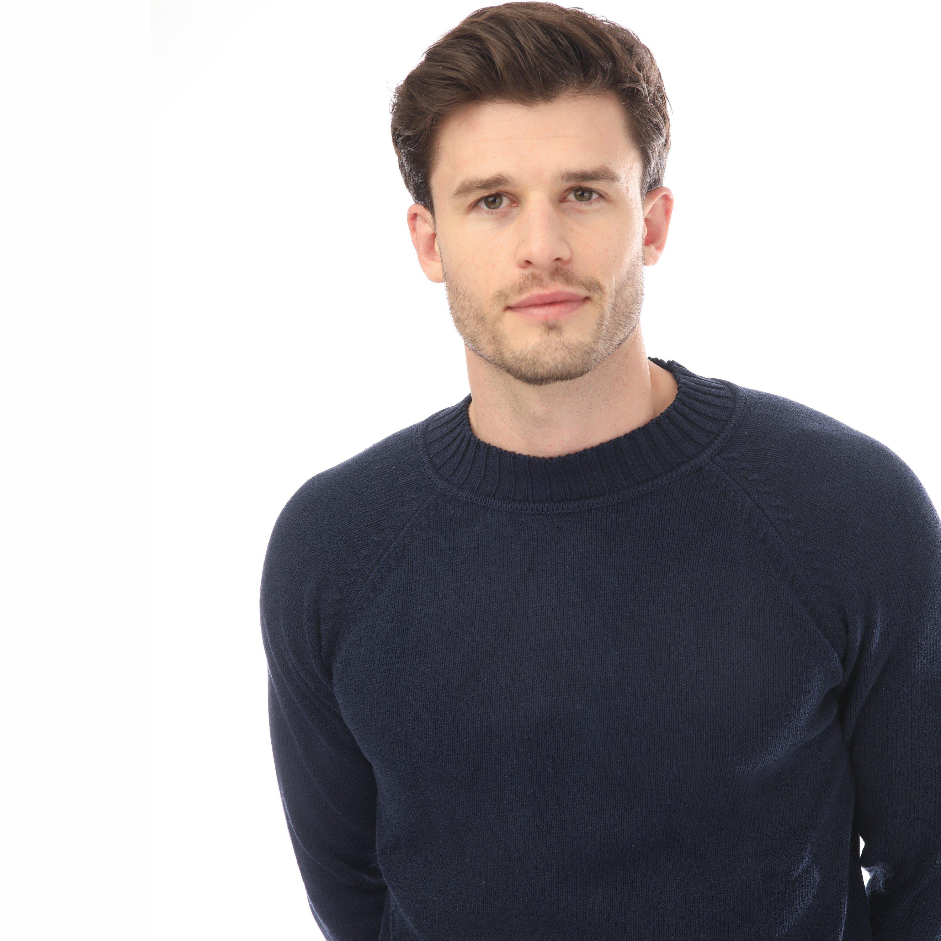 Dark Navy - Lyle and Scott - Men's Crew Neck Jumper - 4