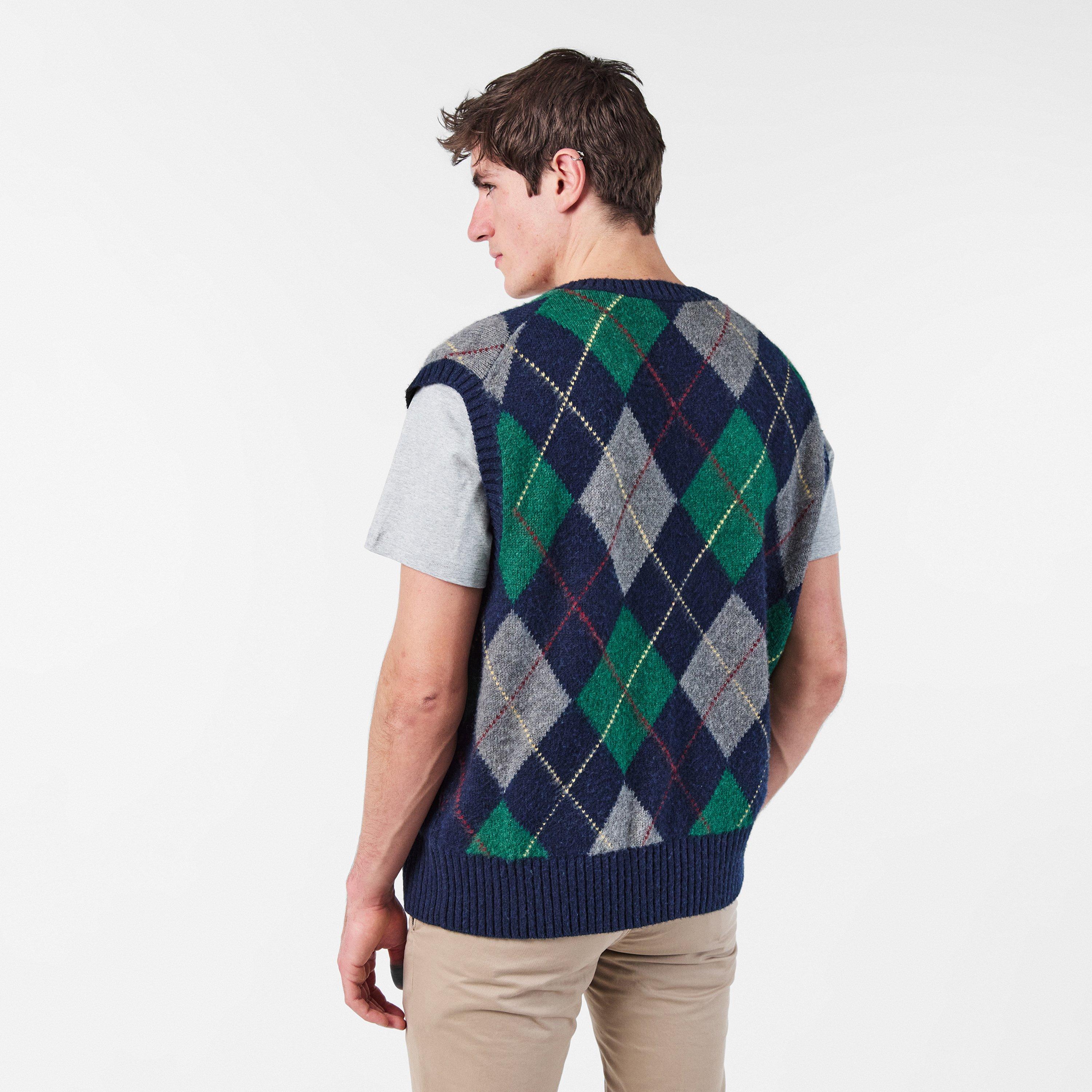 Navy Combo - Polo Ralph Lauren - Men's Diamond Wool Knitted Sweater Vest - 4