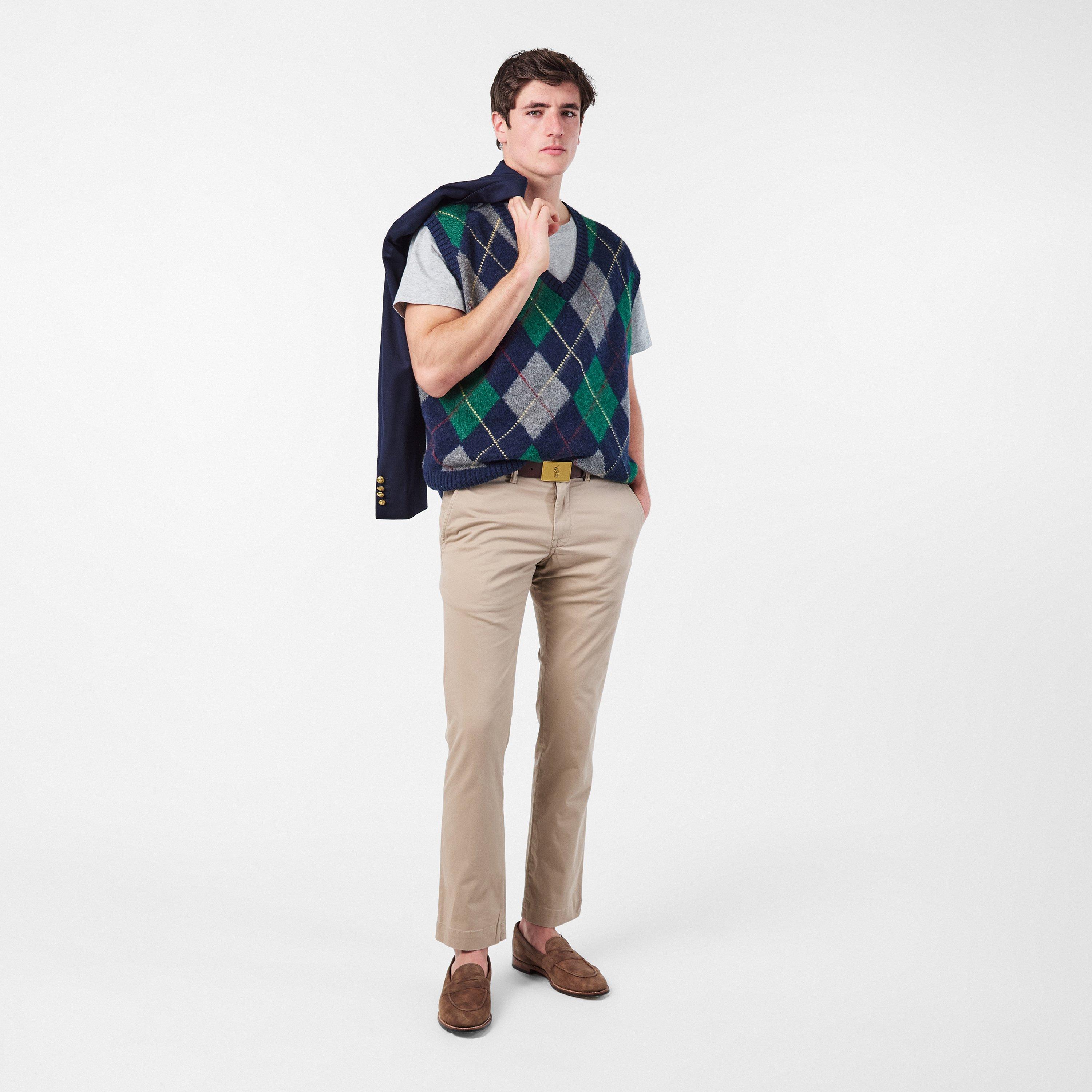 Navy Combo - Polo Ralph Lauren - Men's Diamond Wool Knitted Sweater Vest - 6