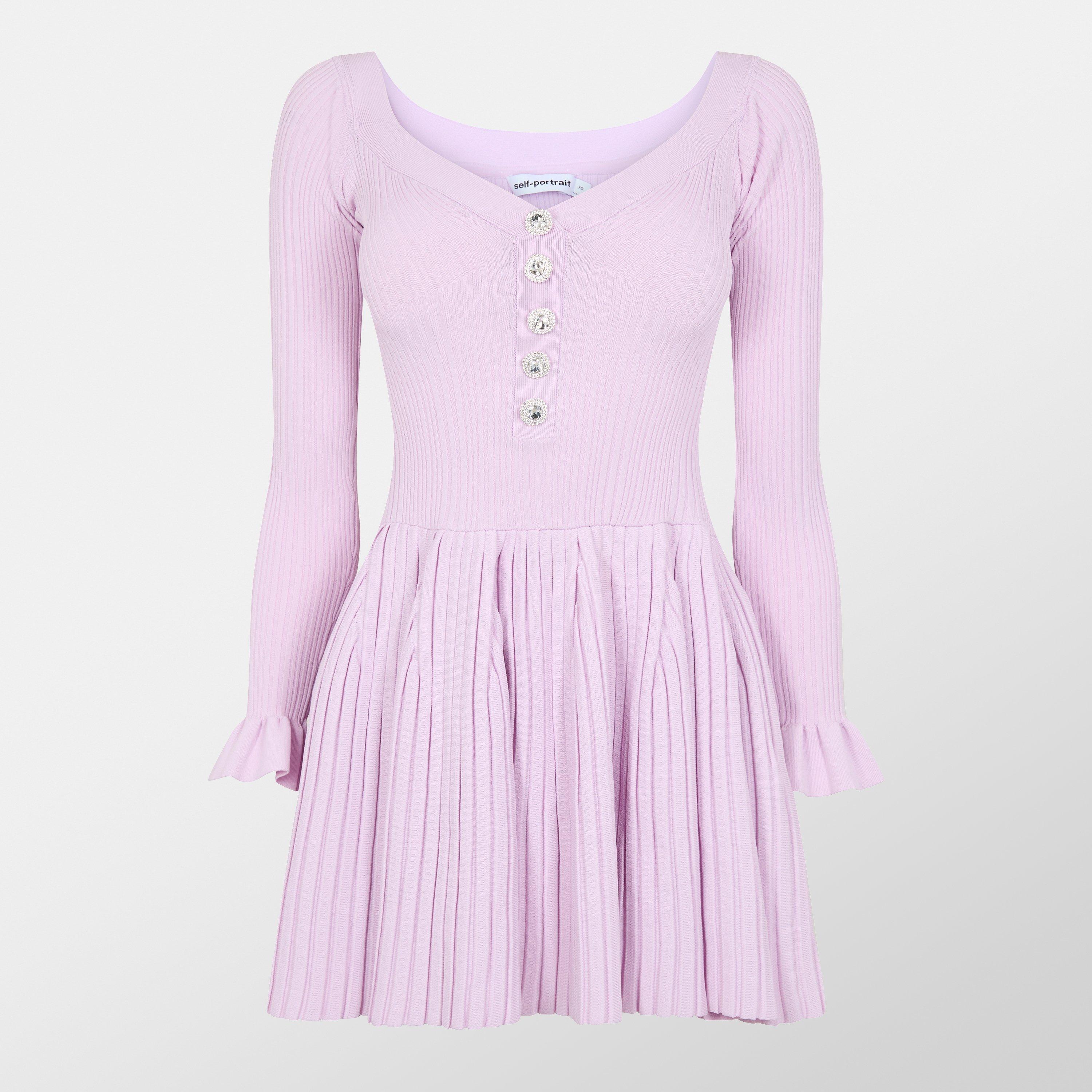 PINK - Self Portrait - Knit Mini Dress - 1
