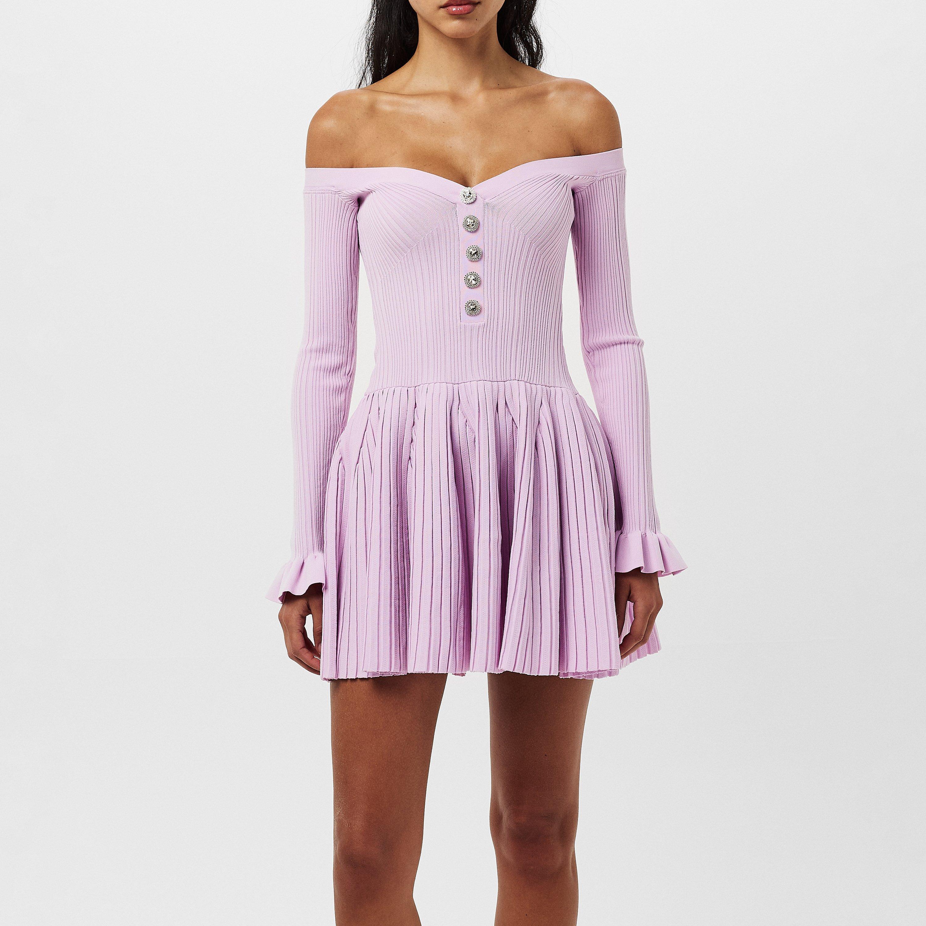 PINK - Self Portrait - Knit Mini Dress - 3