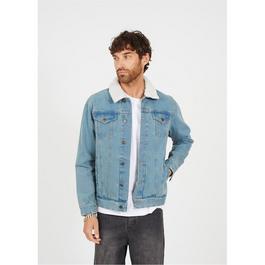 Brave Soul Denim Jacket With Detchable Borg Collar