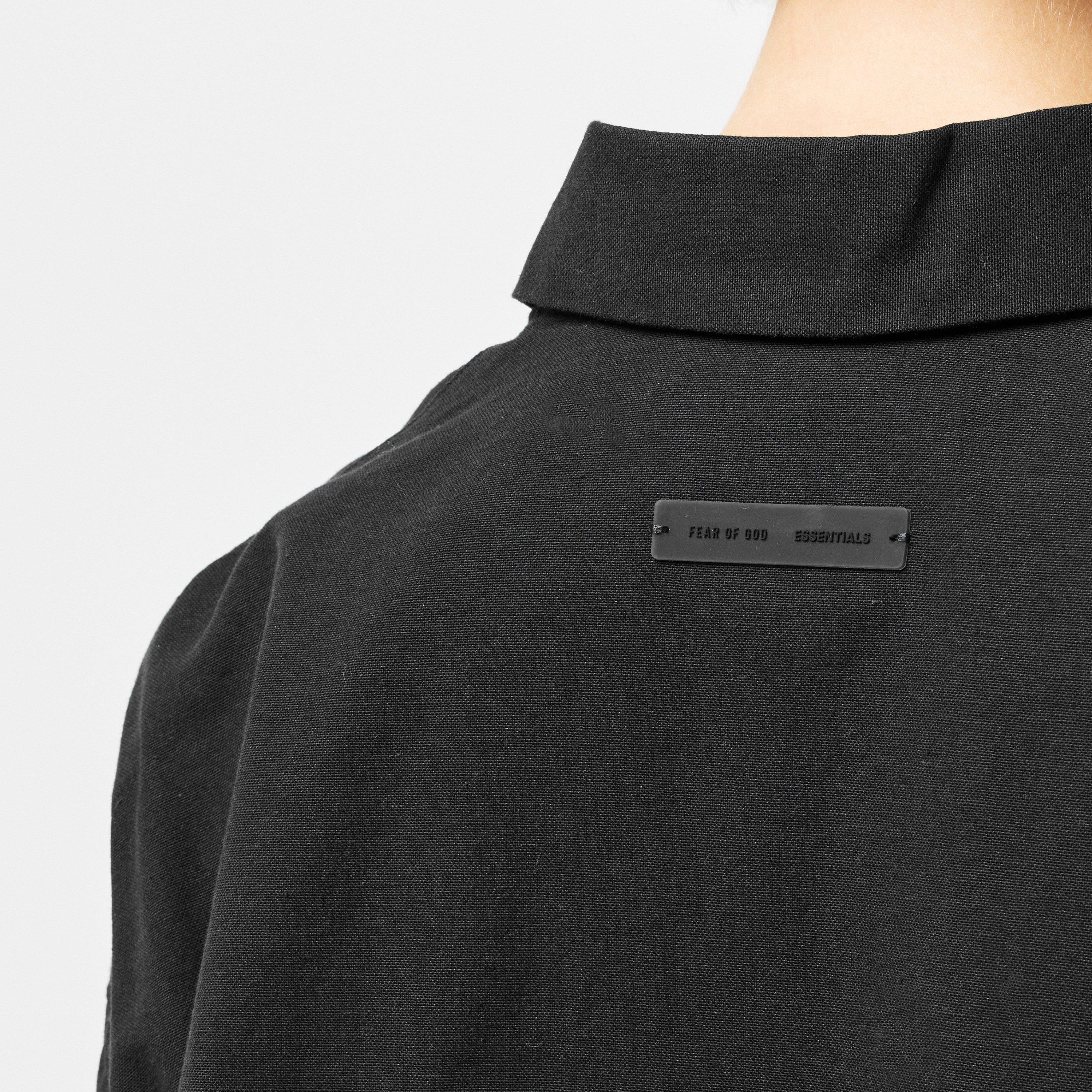 Jet Black - Fear Of God Essentials - Women's Relaxed Long-Sleeve Plain Shirt - 5