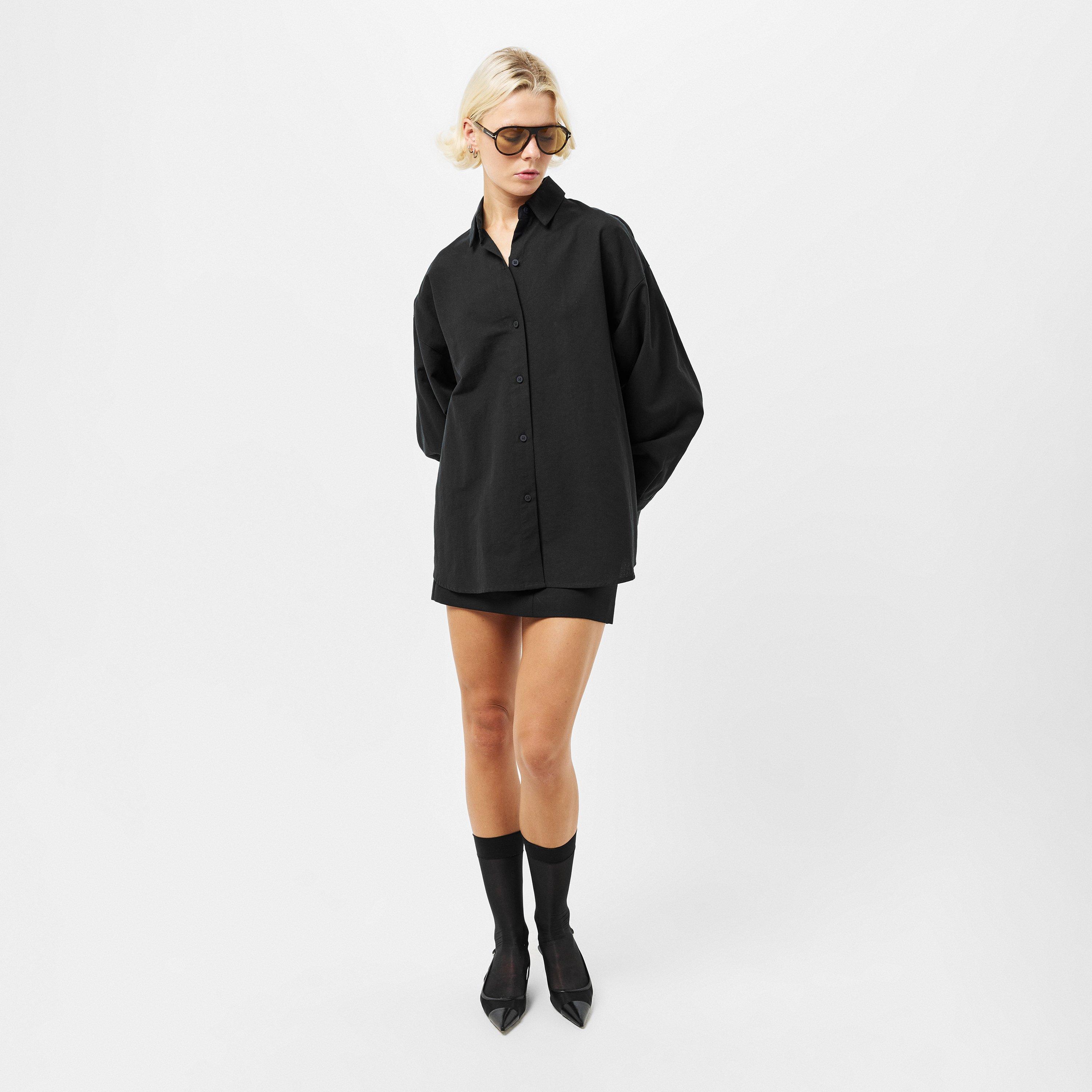 Jet Black - Fear Of God Essentials - Women's Relaxed Long-Sleeve Plain Shirt - 6