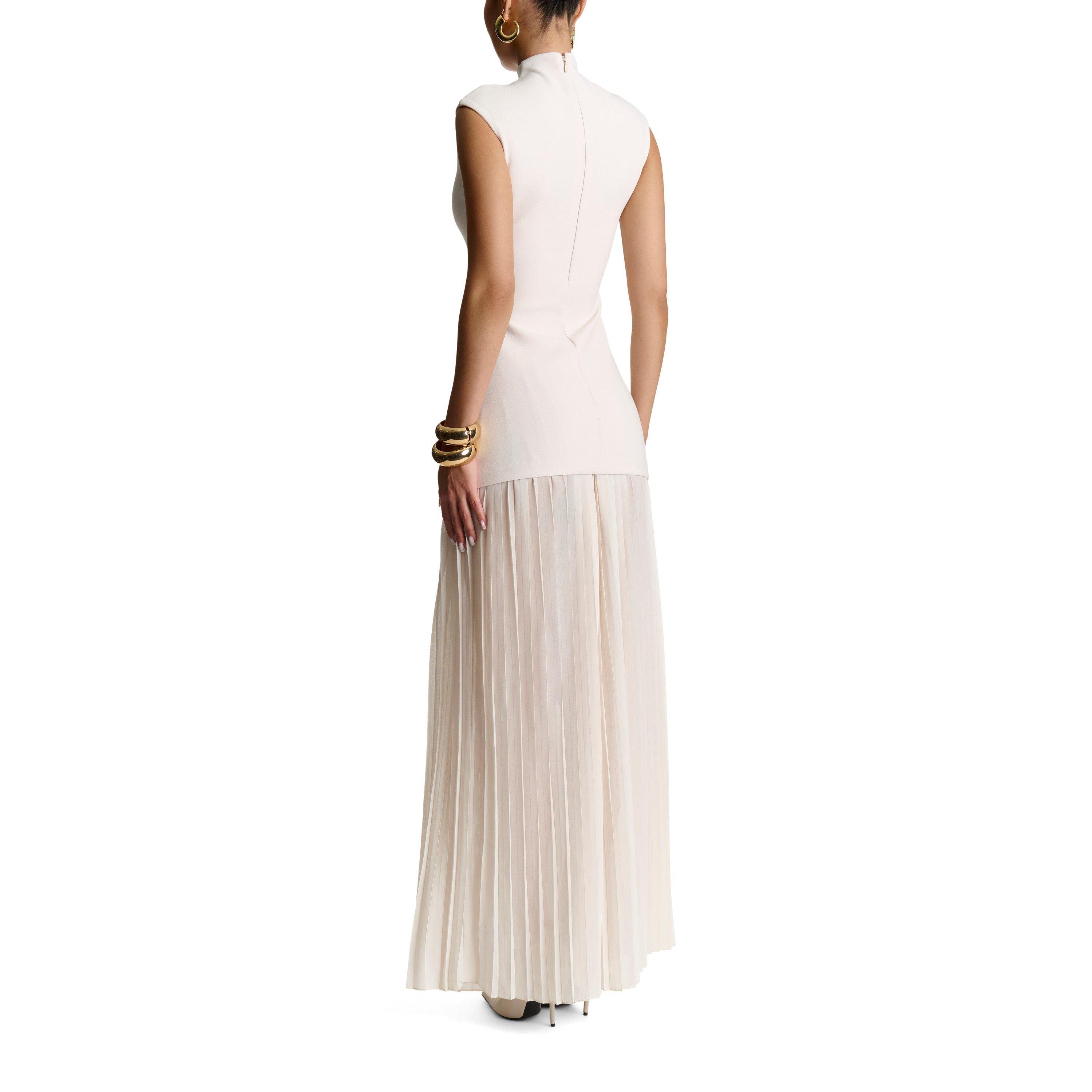 Bone - Naked Wardrobe - Pleated Sleeveless Maxi Dress - 5