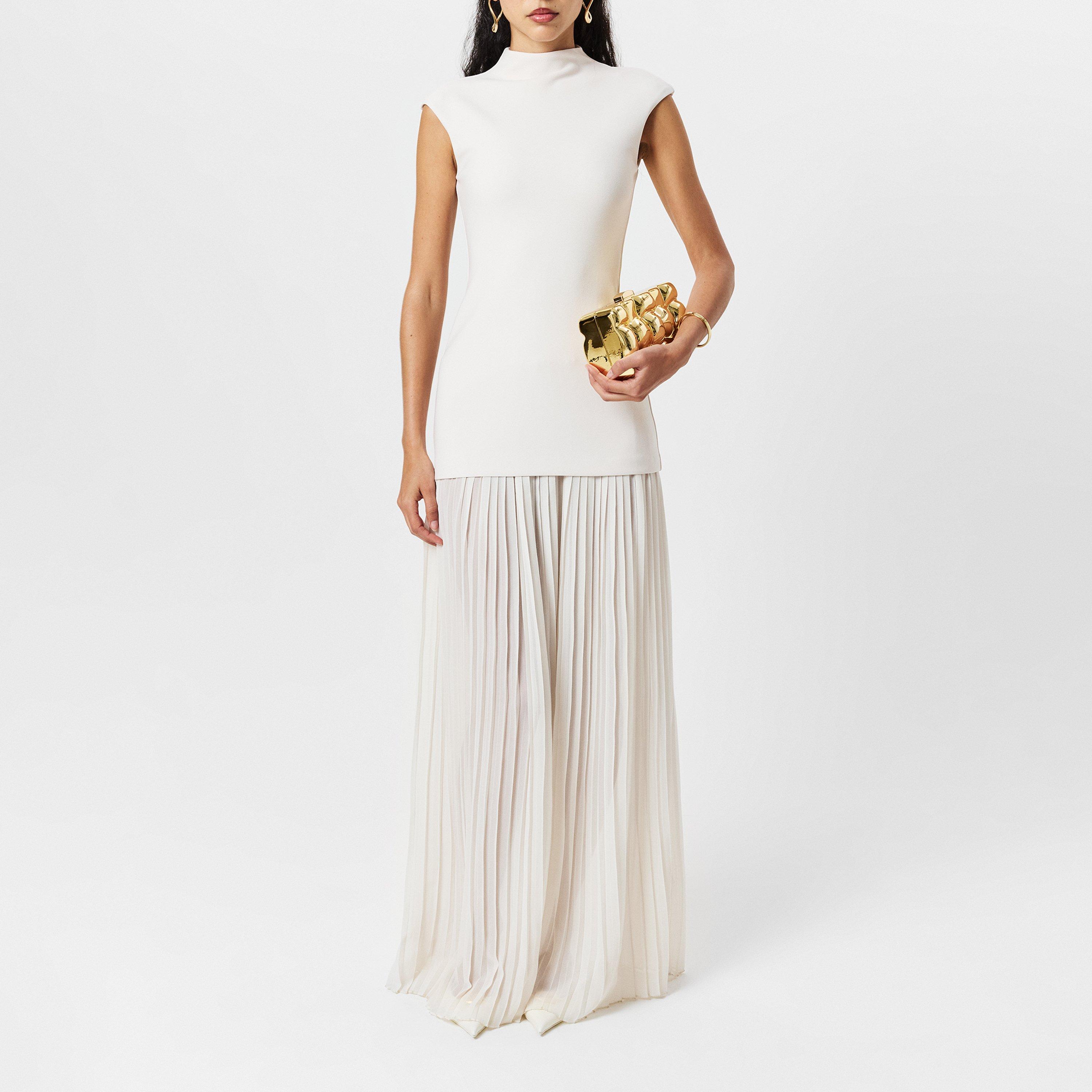 Bone - Naked Wardrobe - Pleated Sleeveless Maxi Dress - 7