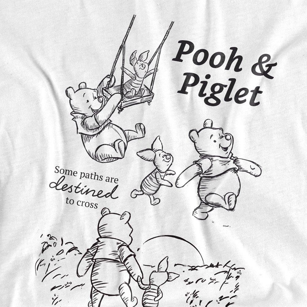 White - Disney - Winnie The Pooh And Piglet Sketch Friendship T-Shi - 2