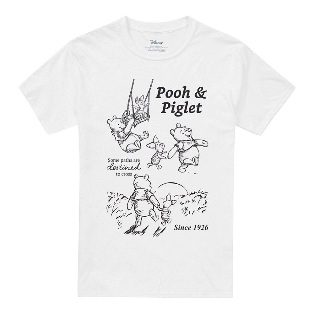 White - Disney - Winnie The Pooh And Piglet Sketch Friendship T-Shi - 4