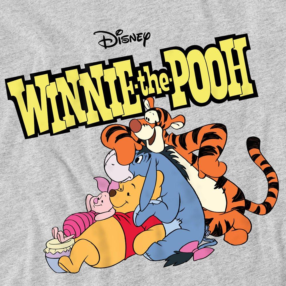 Light Grey - Disney - Winnie The Pooh And Friends Retro Logo T-Shirt At - 2