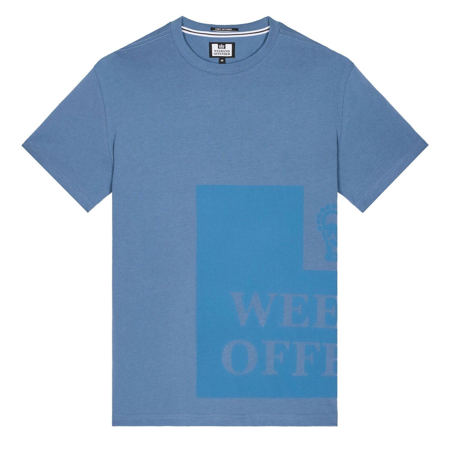 Blue - Weekend Offender - Ryan Large Tonal Prison T-Shirt - 3