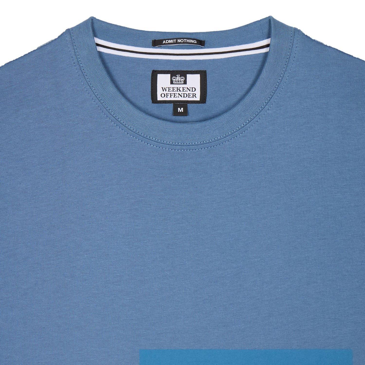Blue - Weekend Offender - Ryan Large Tonal Prison T-Shirt - 6