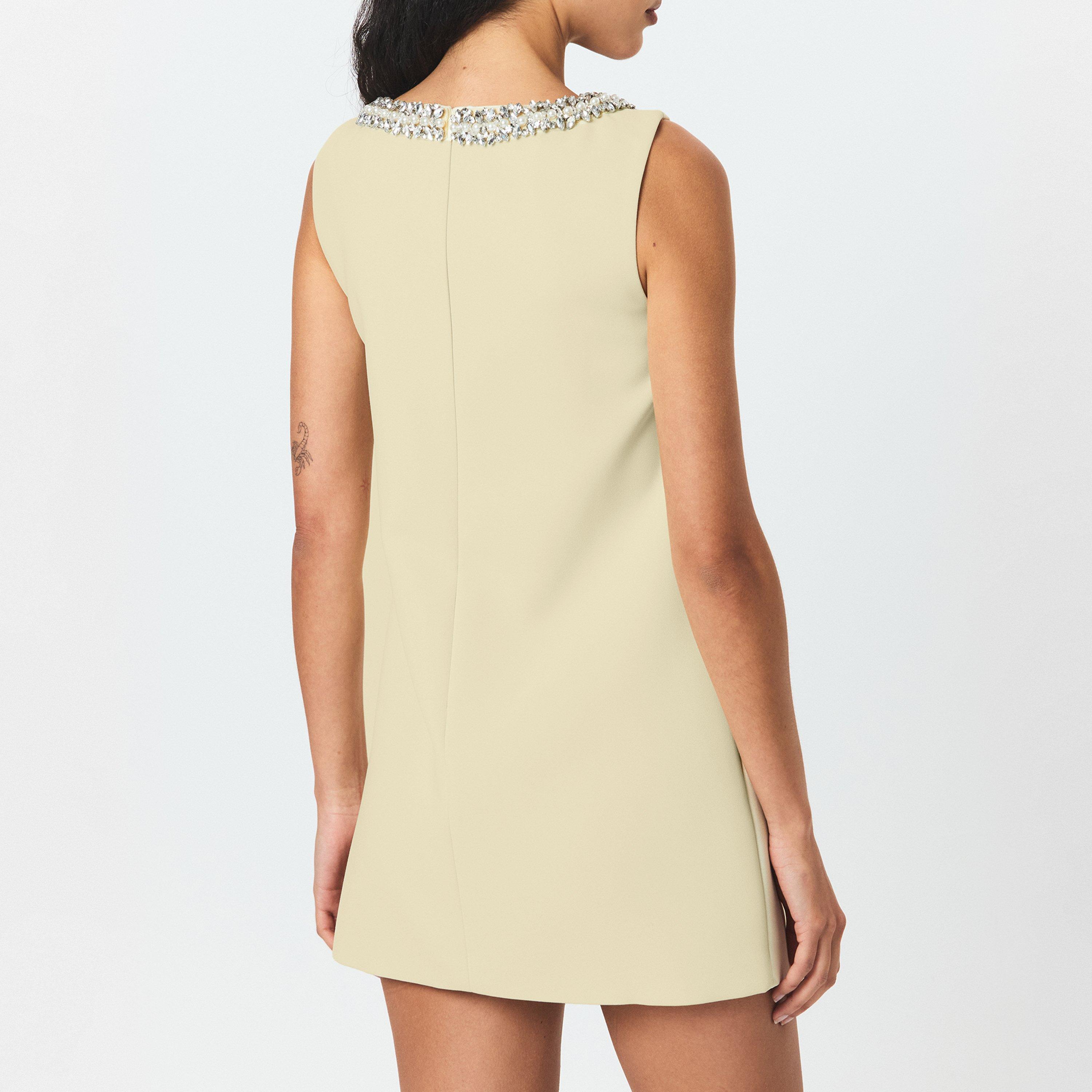 YELLOW - Self Portrait - Women's Bow Mini Dress - 4