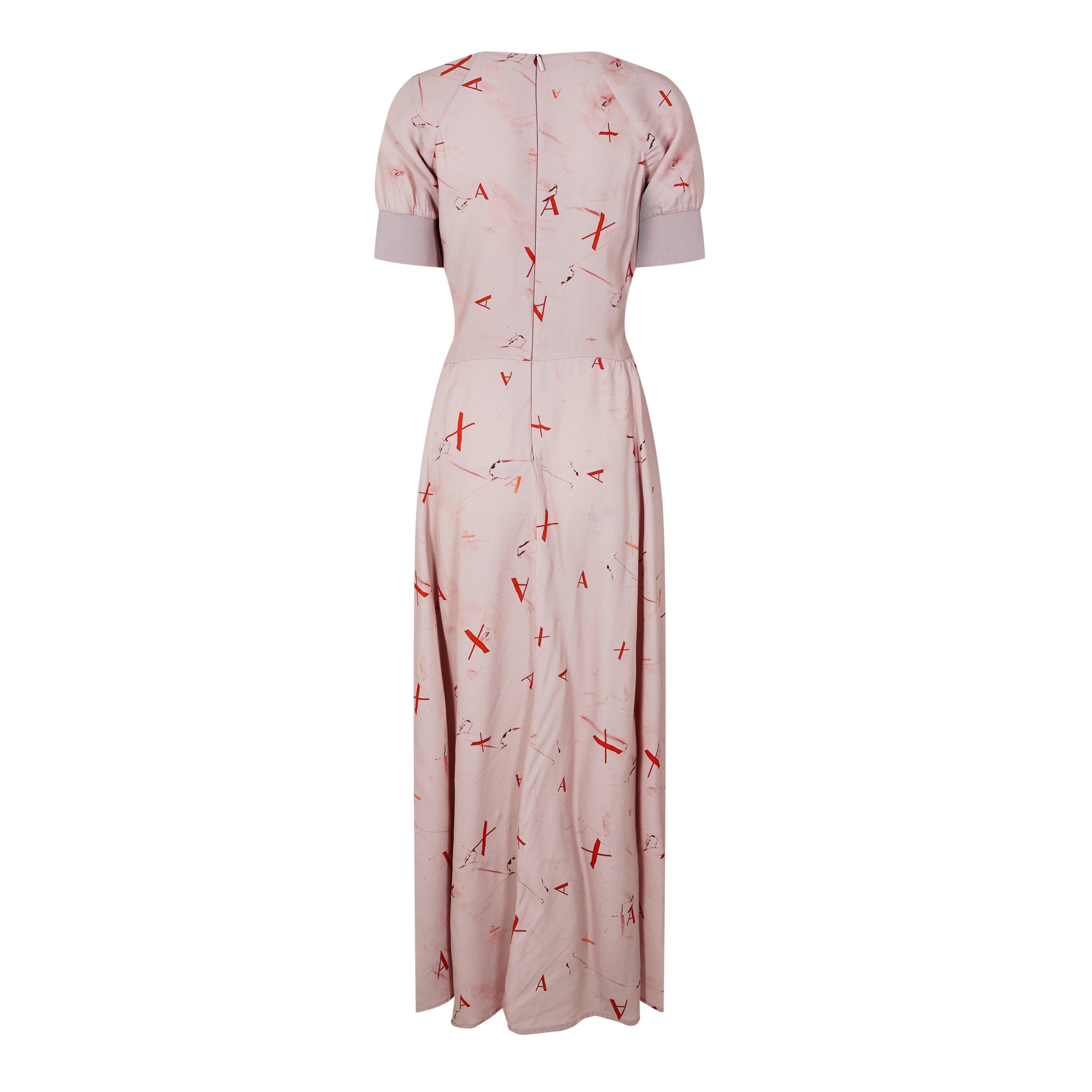 Pink Paper Burn - Armani Exchange - Women's A Line Dress - 5