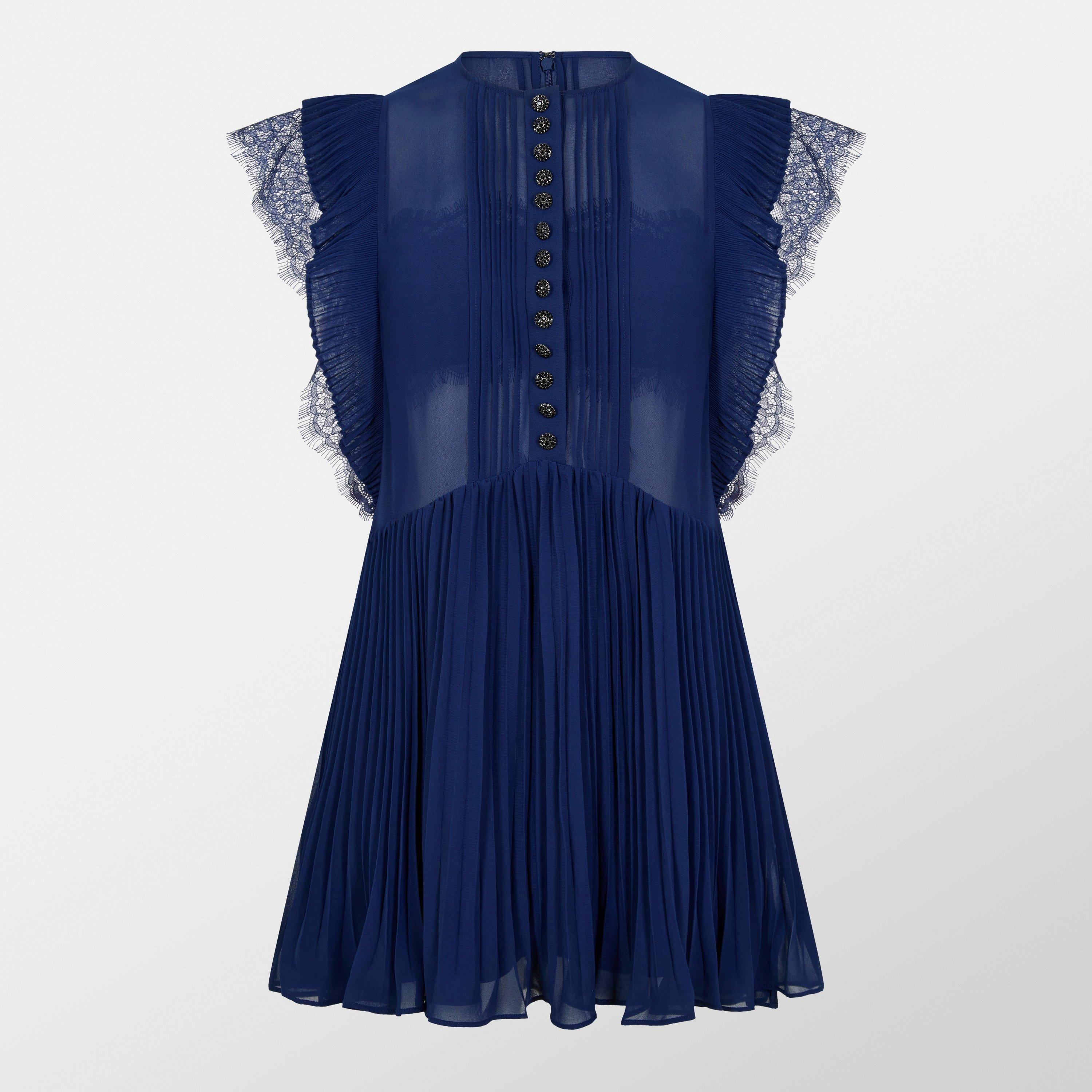 NAVY - Self Portrait - Women's Ruffle Mini Dress - 1