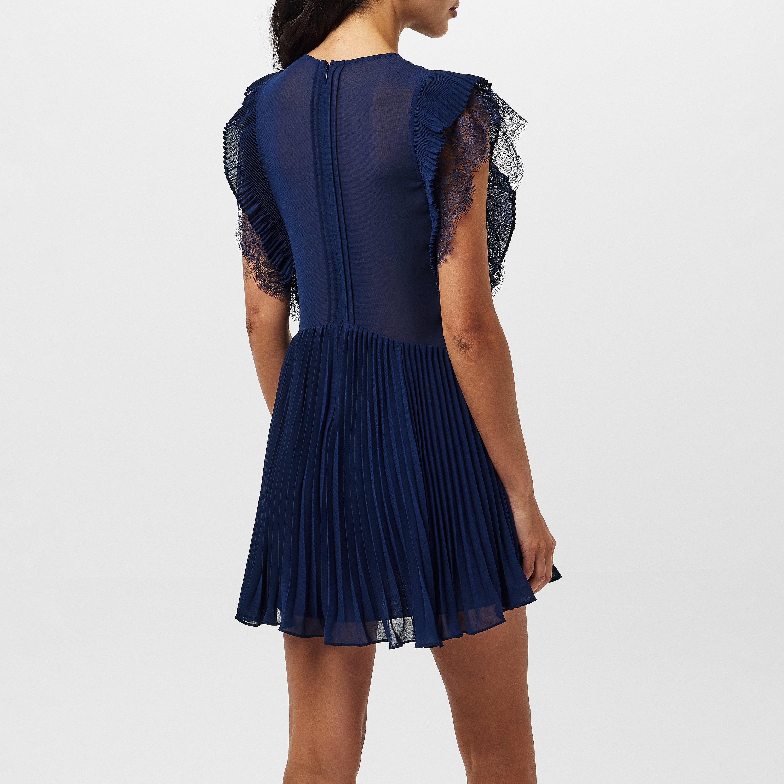 NAVY - Self Portrait - Women's Ruffle Mini Dress - 4