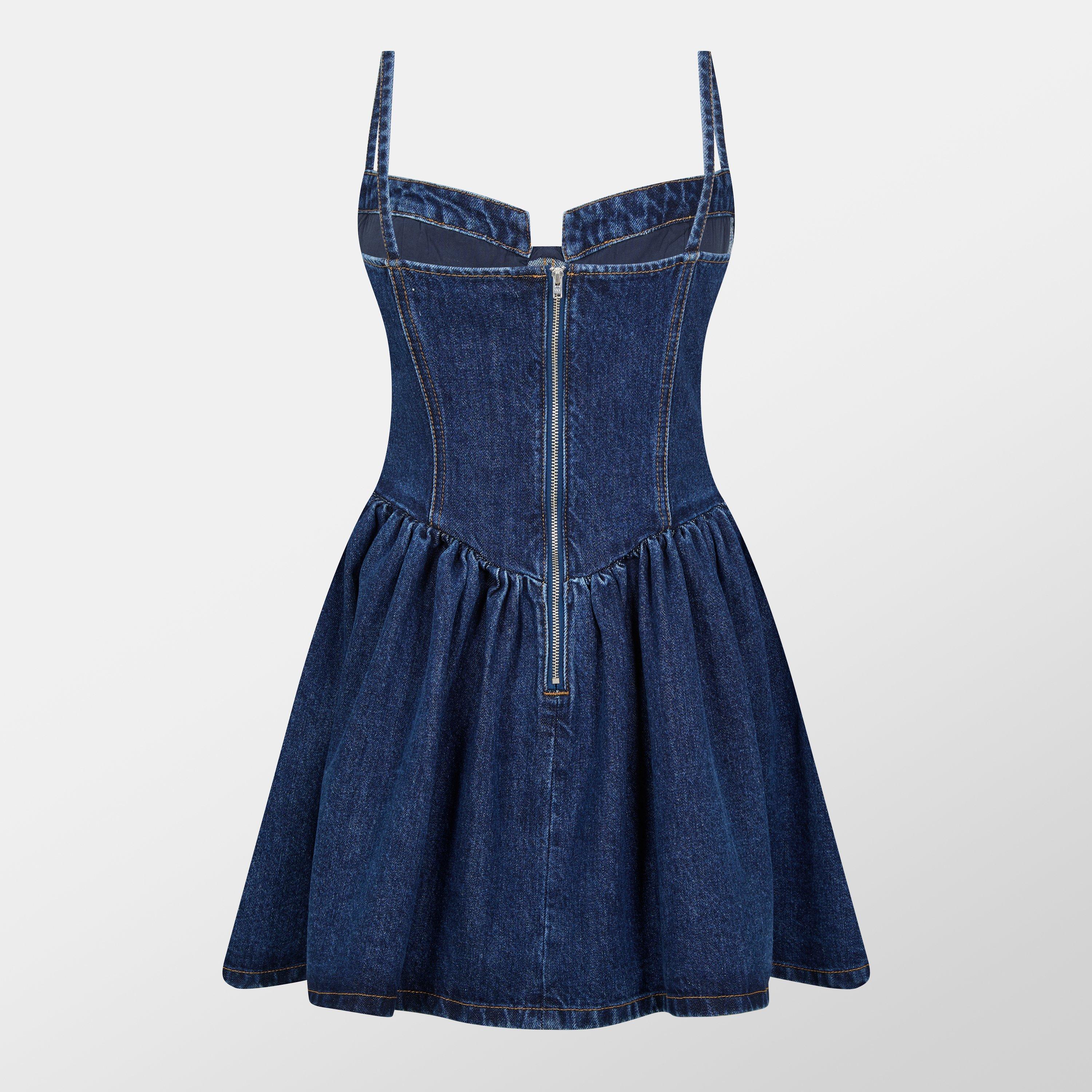 BLUE - Self Portrait - Women's Bow Mini Dress - 2