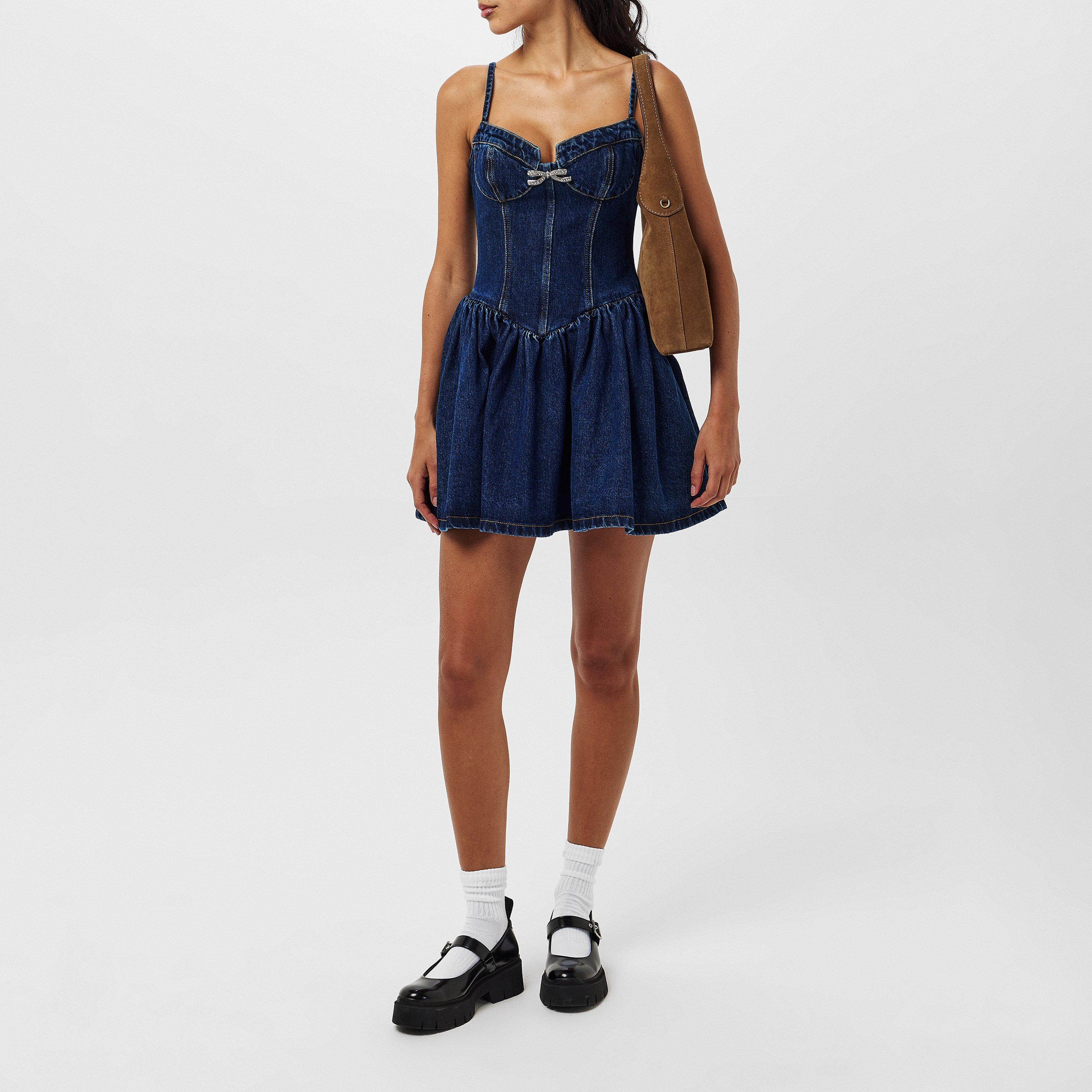 BLUE - Self Portrait - Women's Bow Mini Dress - 6