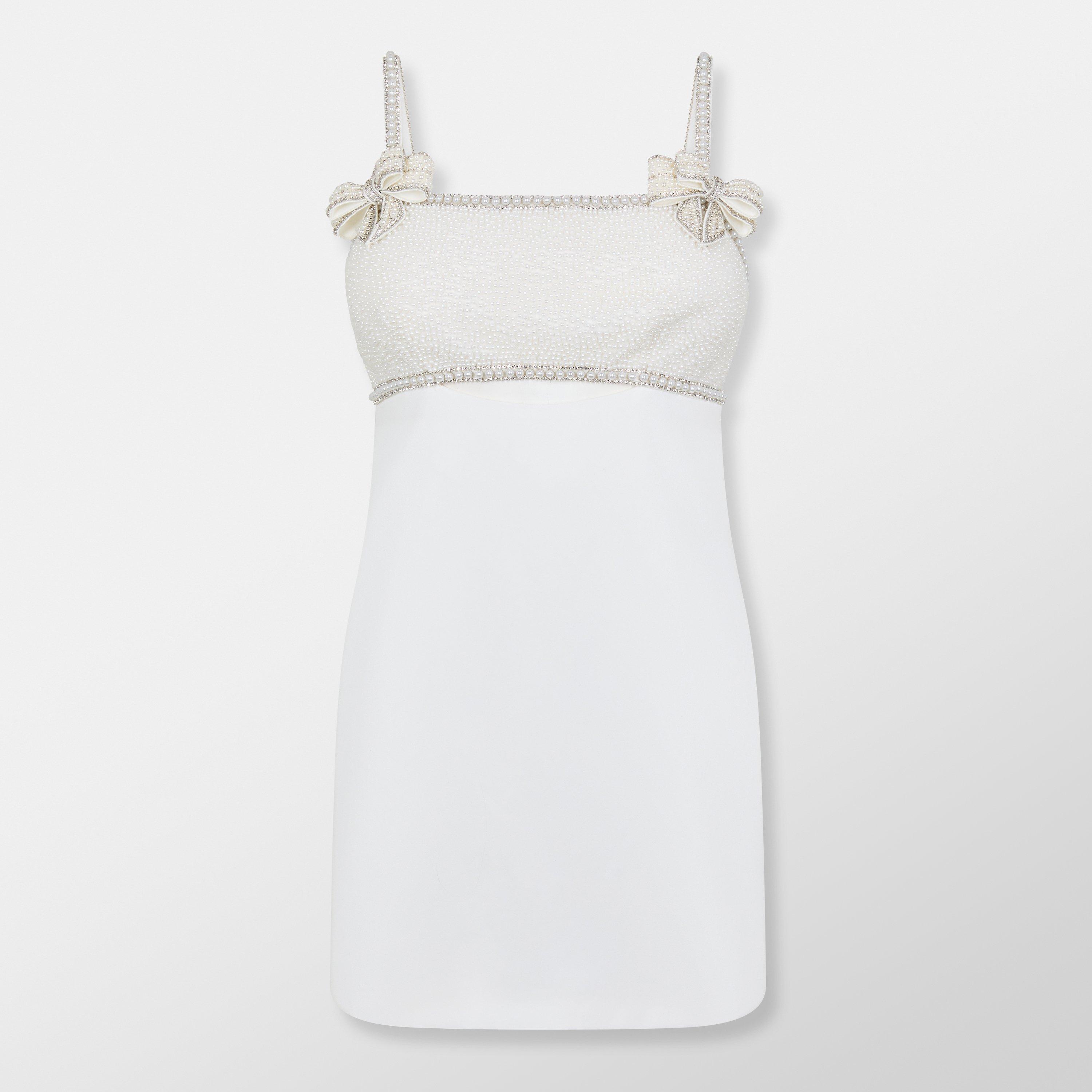 WHITE - Self Portrait - Bow Mini Dress - 1