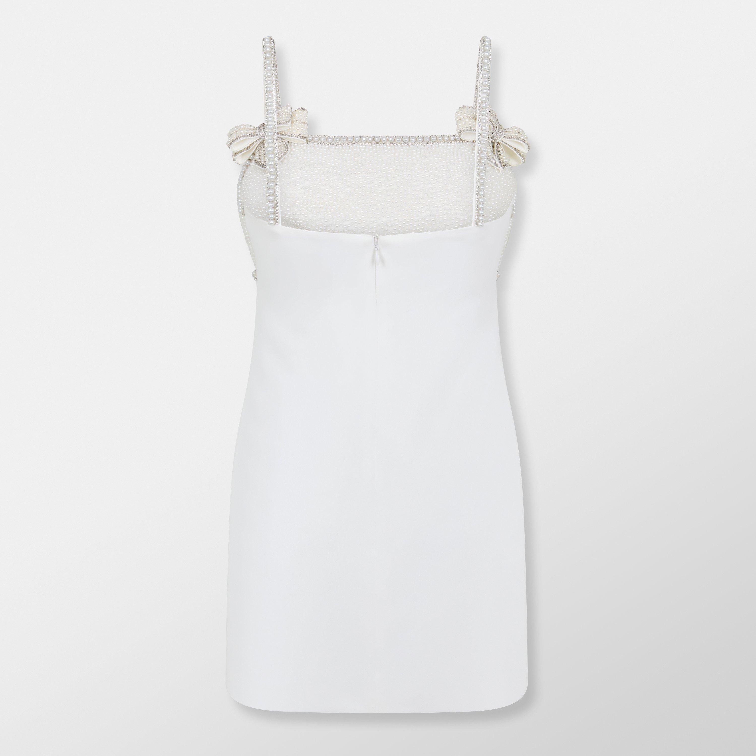 WHITE - Self Portrait - Bow Mini Dress - 2