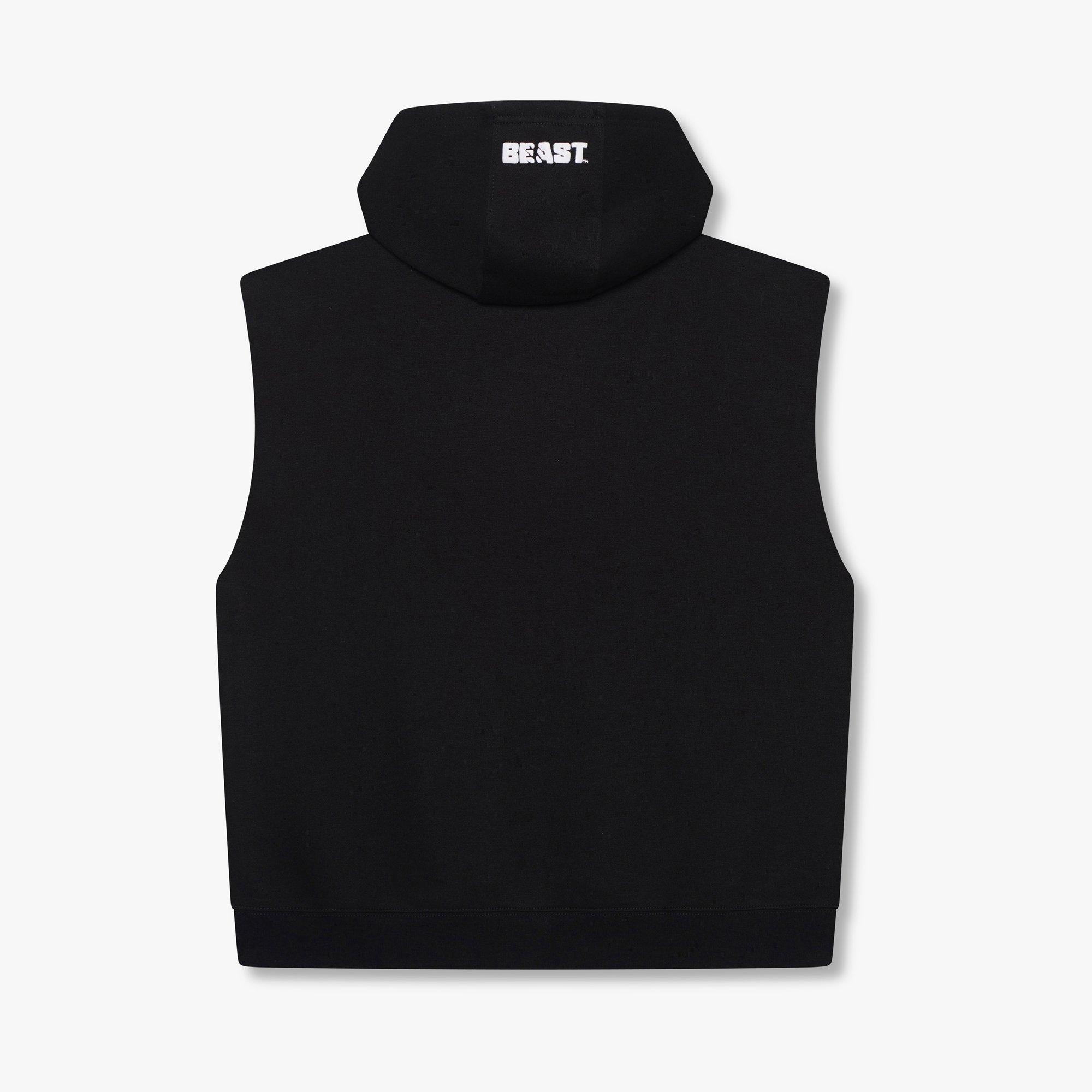 Zwart - Beast - Core Sleeveless Hoodie - 5