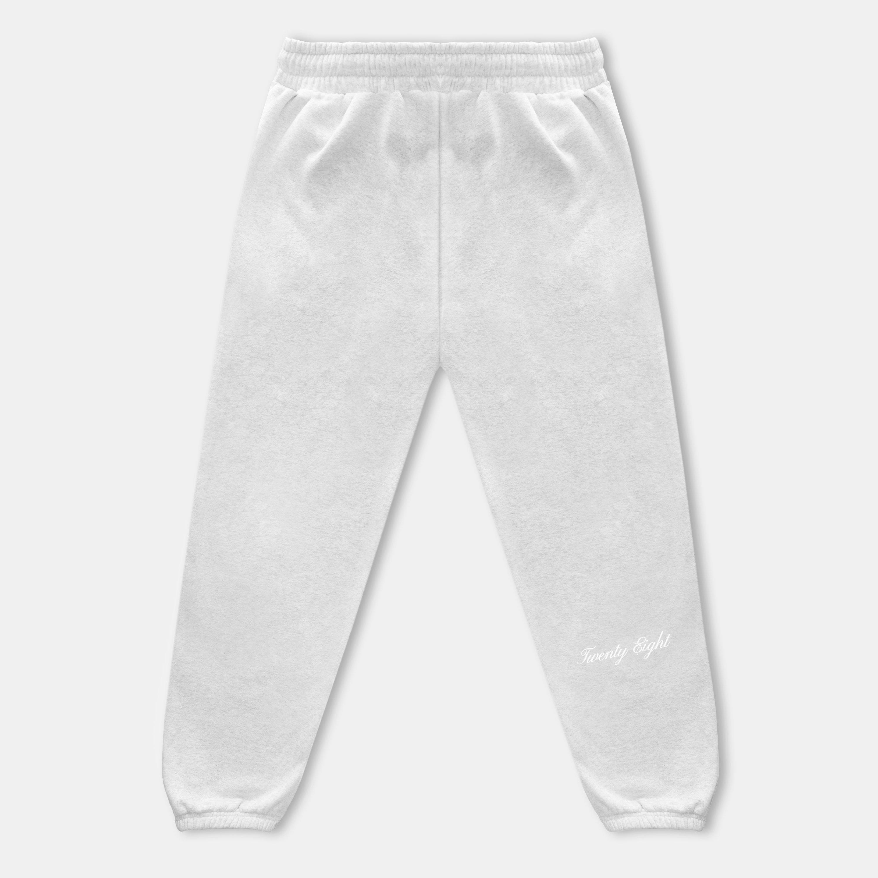 Grey - 28 Club - Men's Gym Jogger Performance Fleece Tracksuit Bottoms - 2