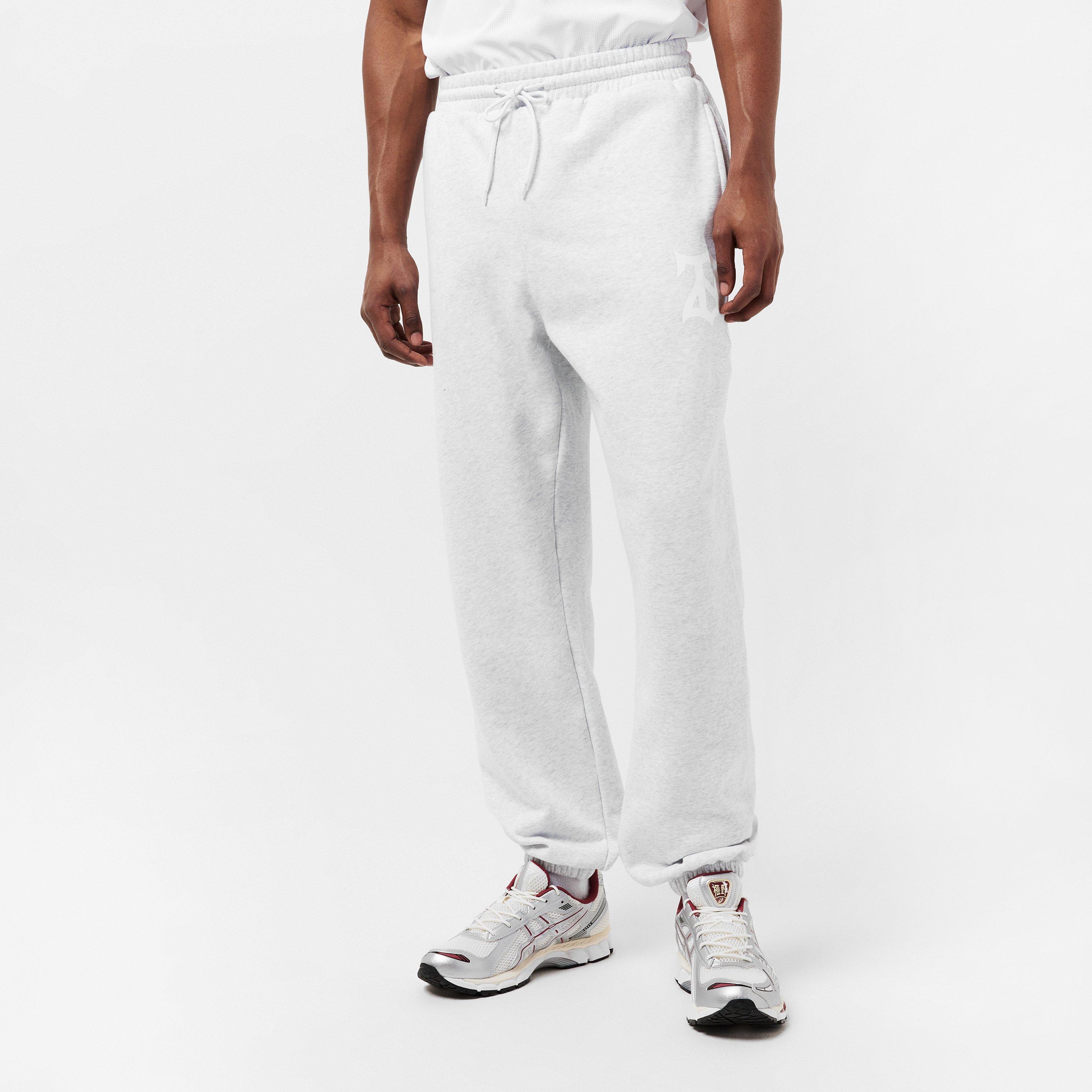 Grey - 28 Club - Men's Gym Jogger Performance Fleece Tracksuit Bottoms - 3