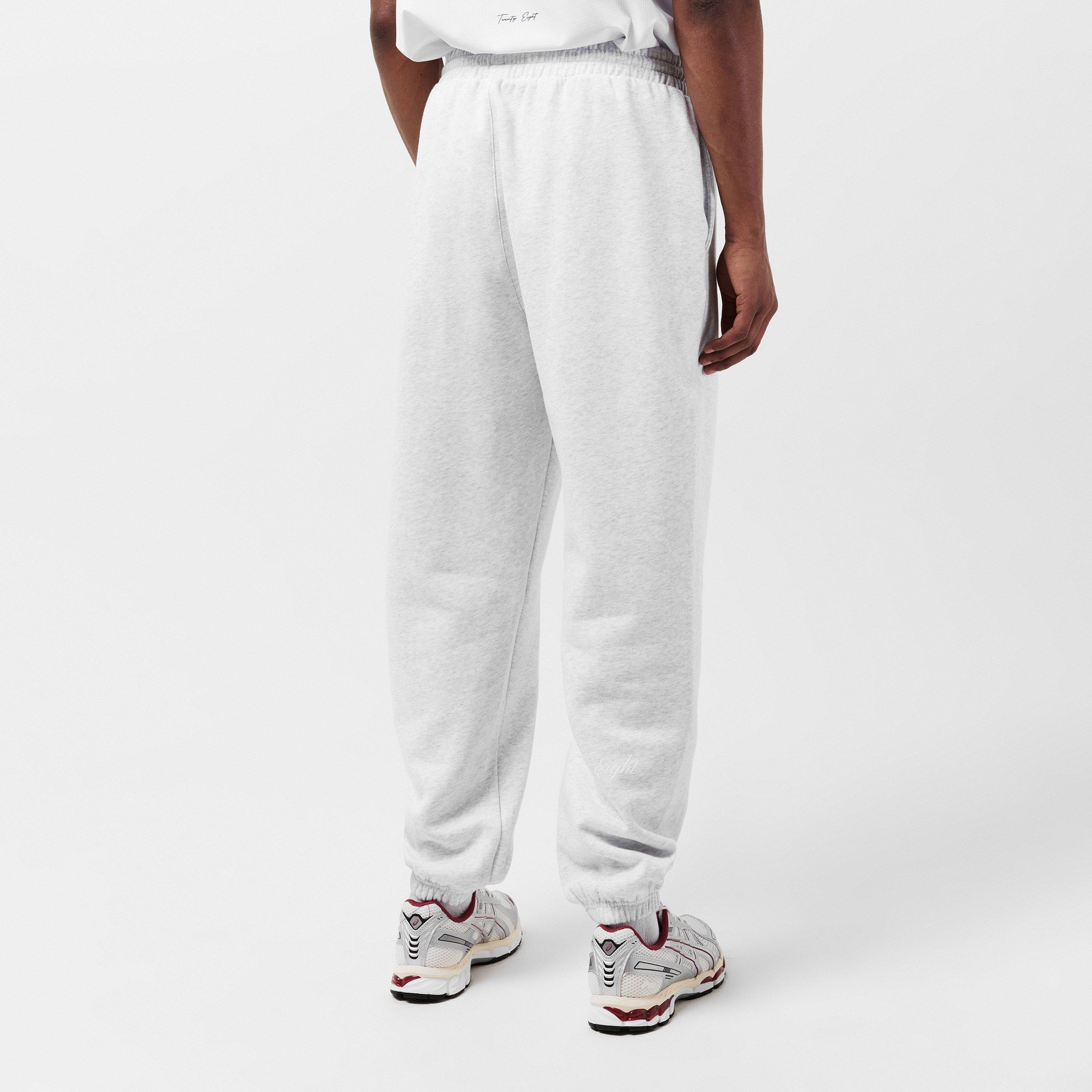 Grey - 28 Club - Men's Gym Jogger Performance Fleece Tracksuit Bottoms - 4