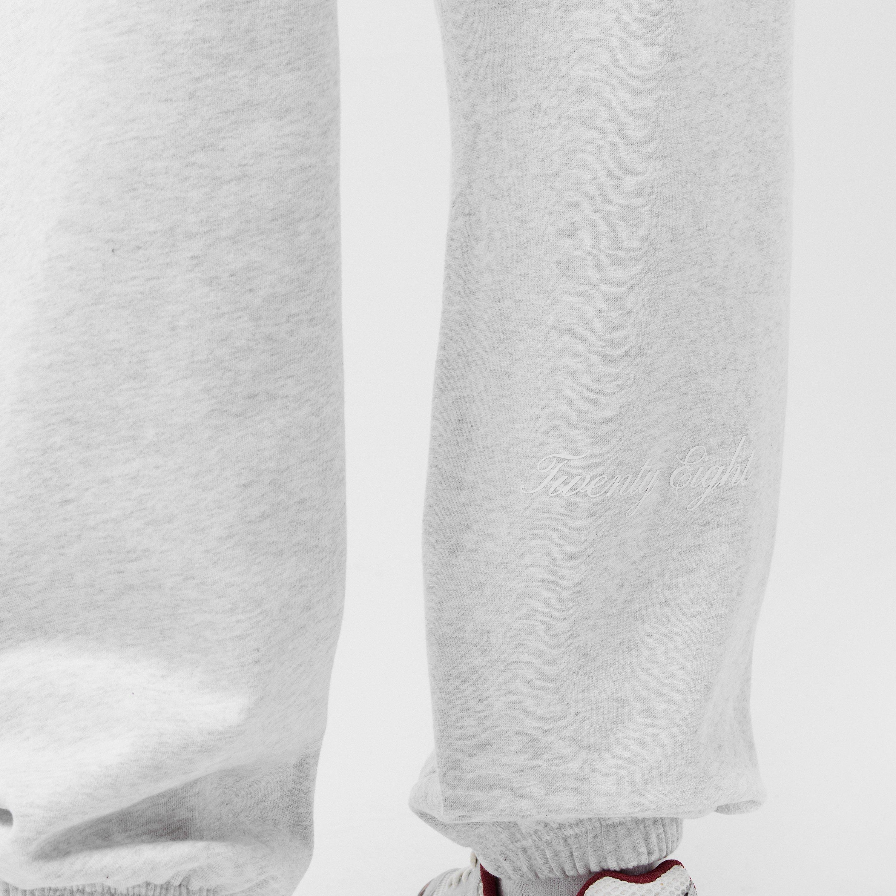 Grey - 28 Club - Men's Gym Jogger Performance Fleece Tracksuit Bottoms - 5