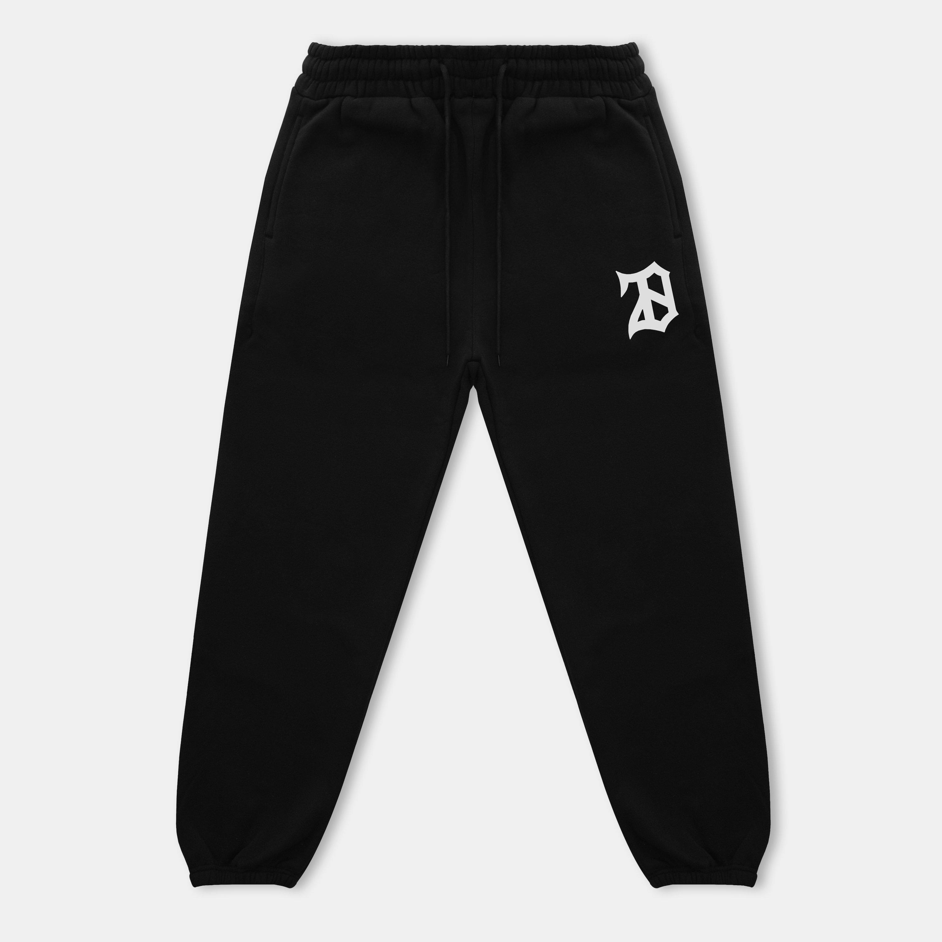 Black - 28 Club - Men's Gym Jogger Performance Fleece Tracksuit Bottoms - 1