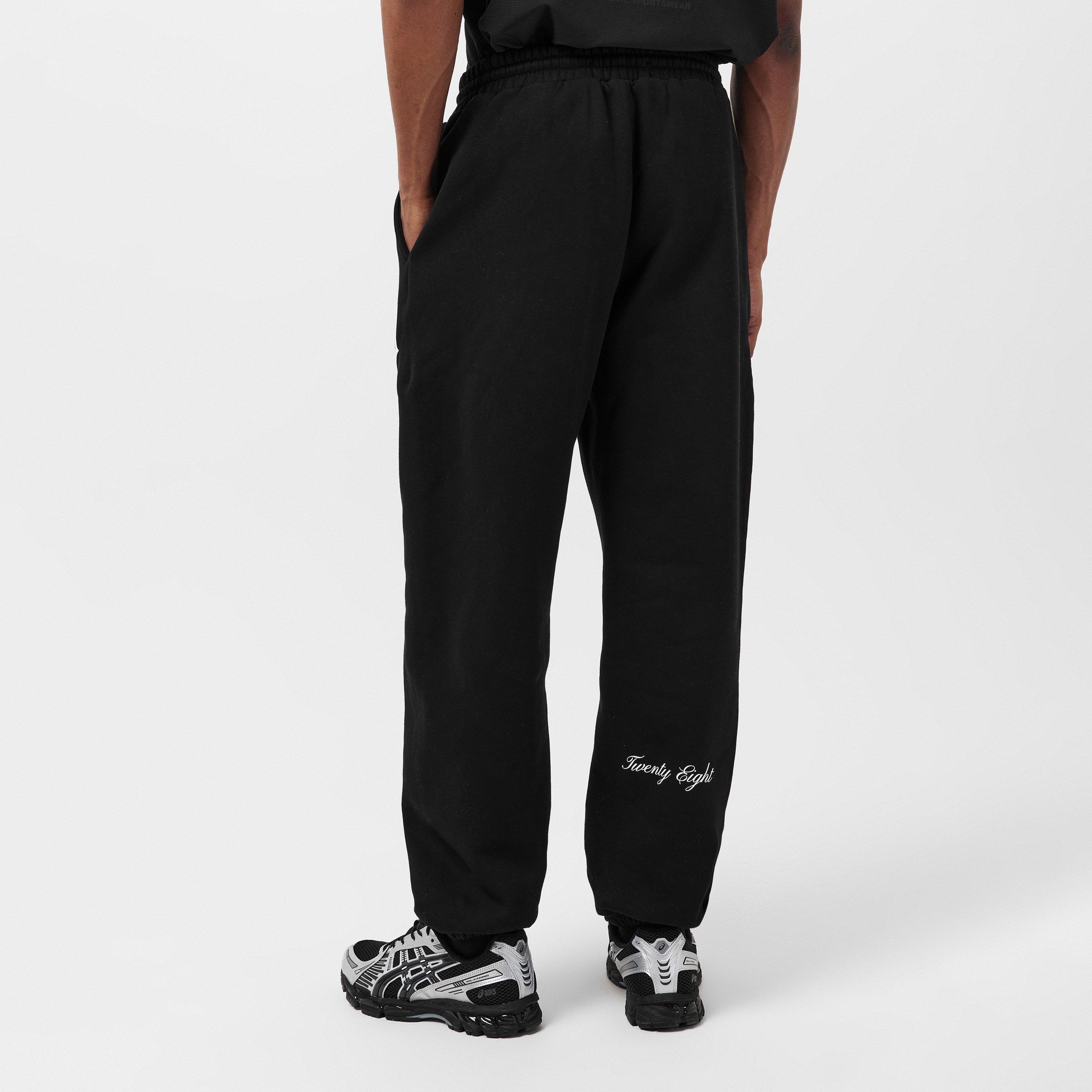 Black - 28 Club - Men's Gym Jogger Performance Fleece Tracksuit Bottoms - 4