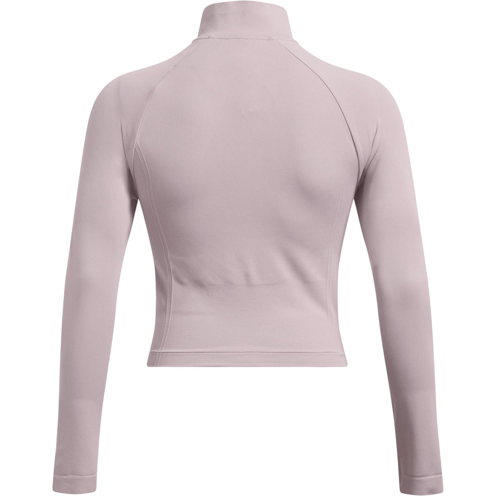 Grijs - Under Armour - Women's 1/4 Zip Cropped Fleece - 2