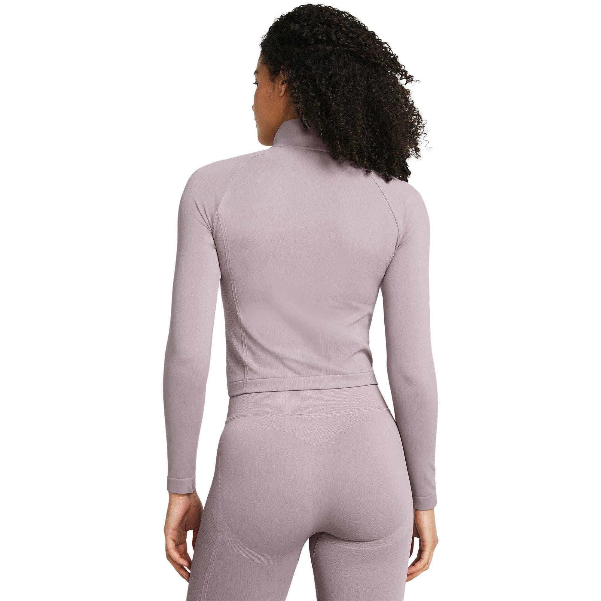 Grijs - Under Armour - Women's 1/4 Zip Cropped Fleece - 4