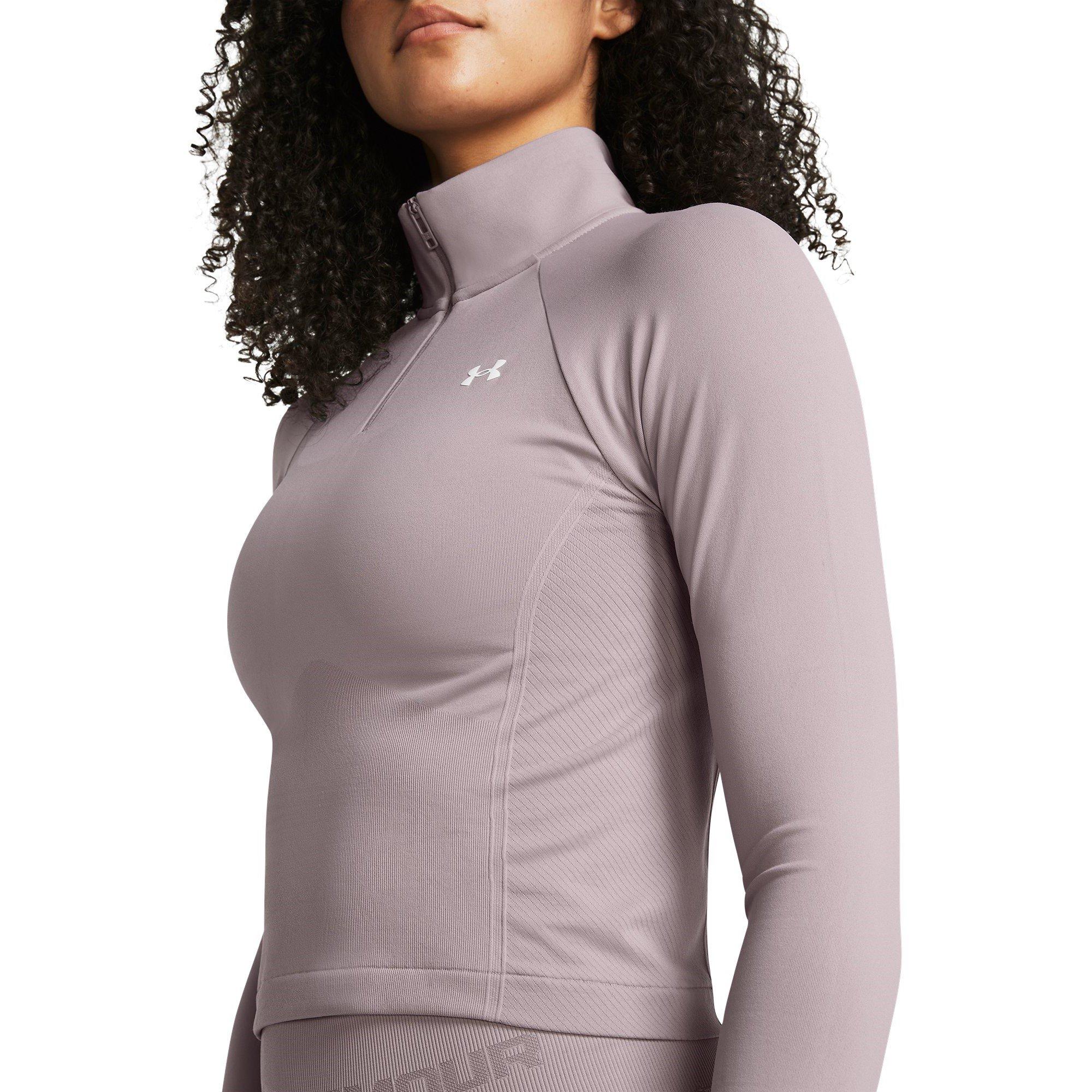 Grijs - Under Armour - Women's 1/4 Zip Cropped Fleece - 5