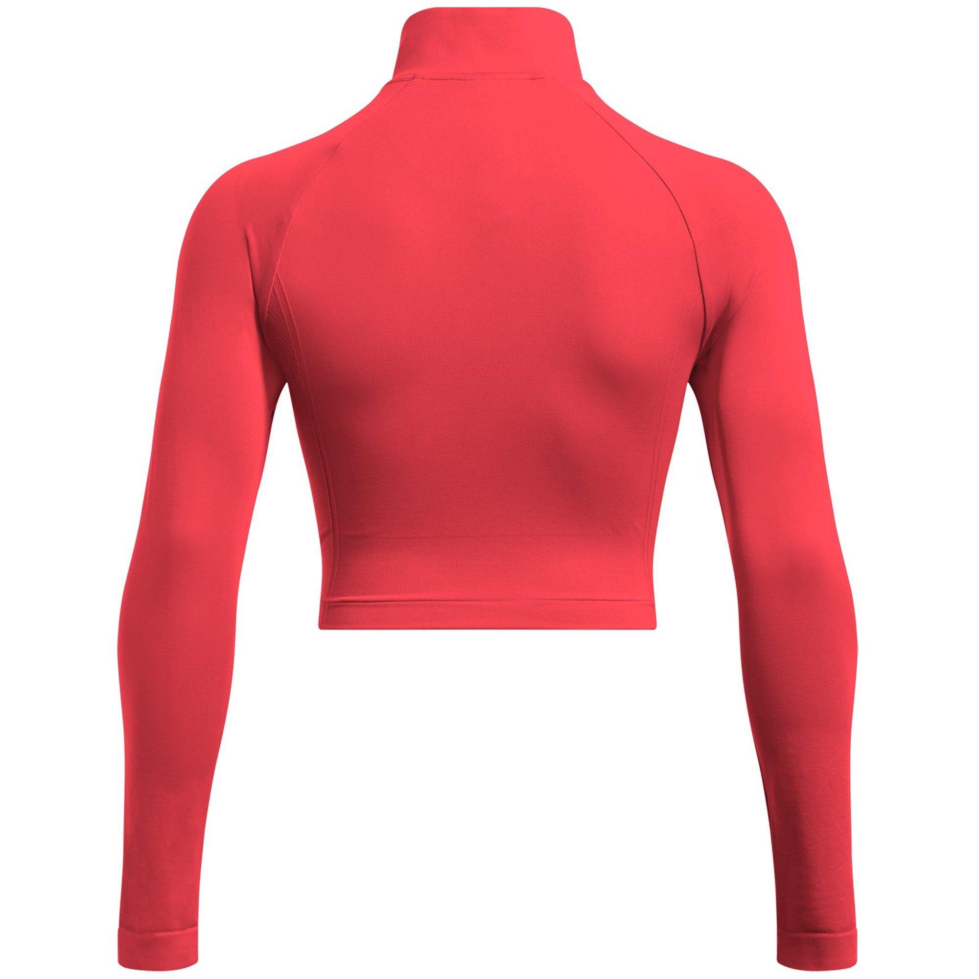 Red - Under Armour - quarter Zip Cropped Fleece - 2