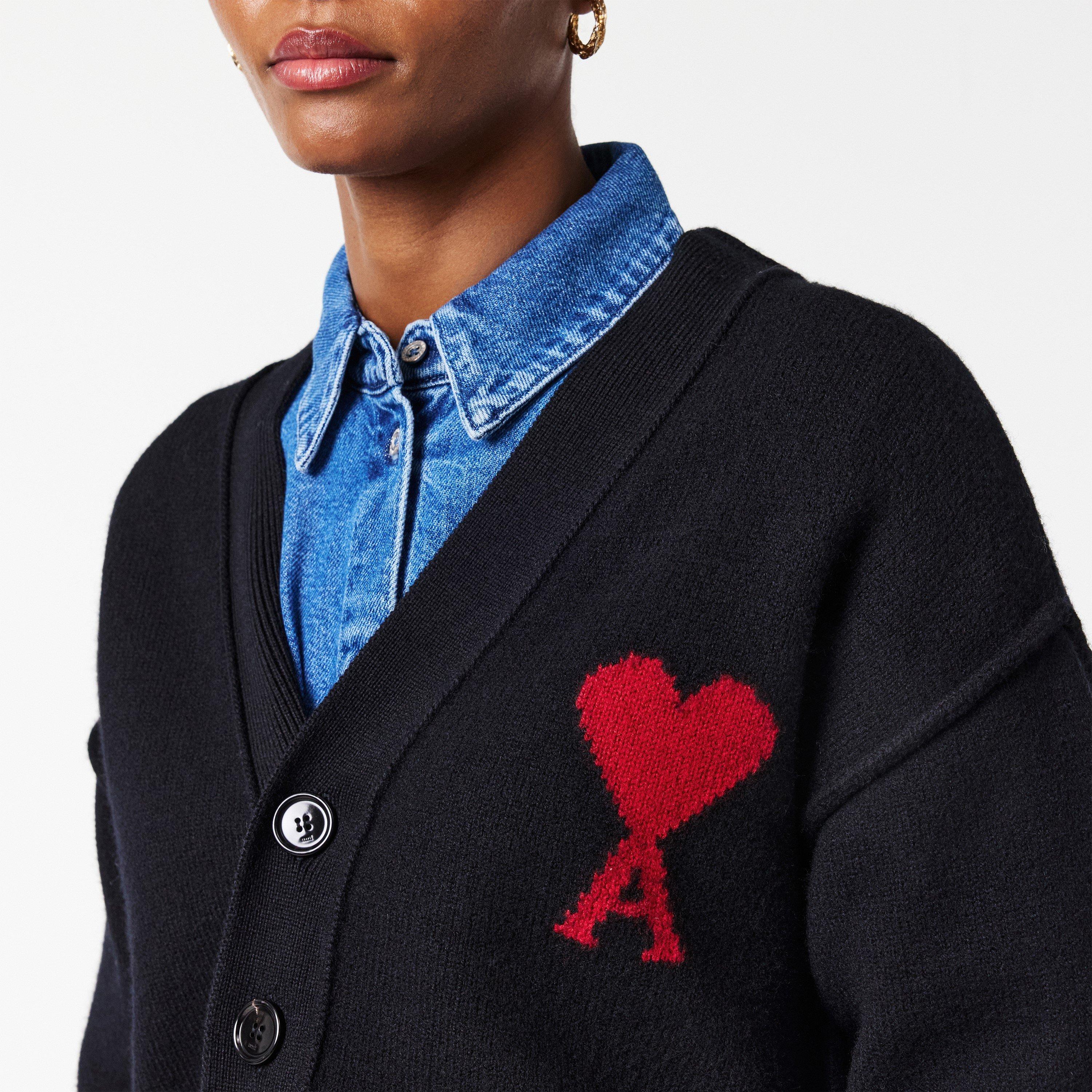 Black/Red - Ami Paris - Ami ADC Cardi Ld54 - 5