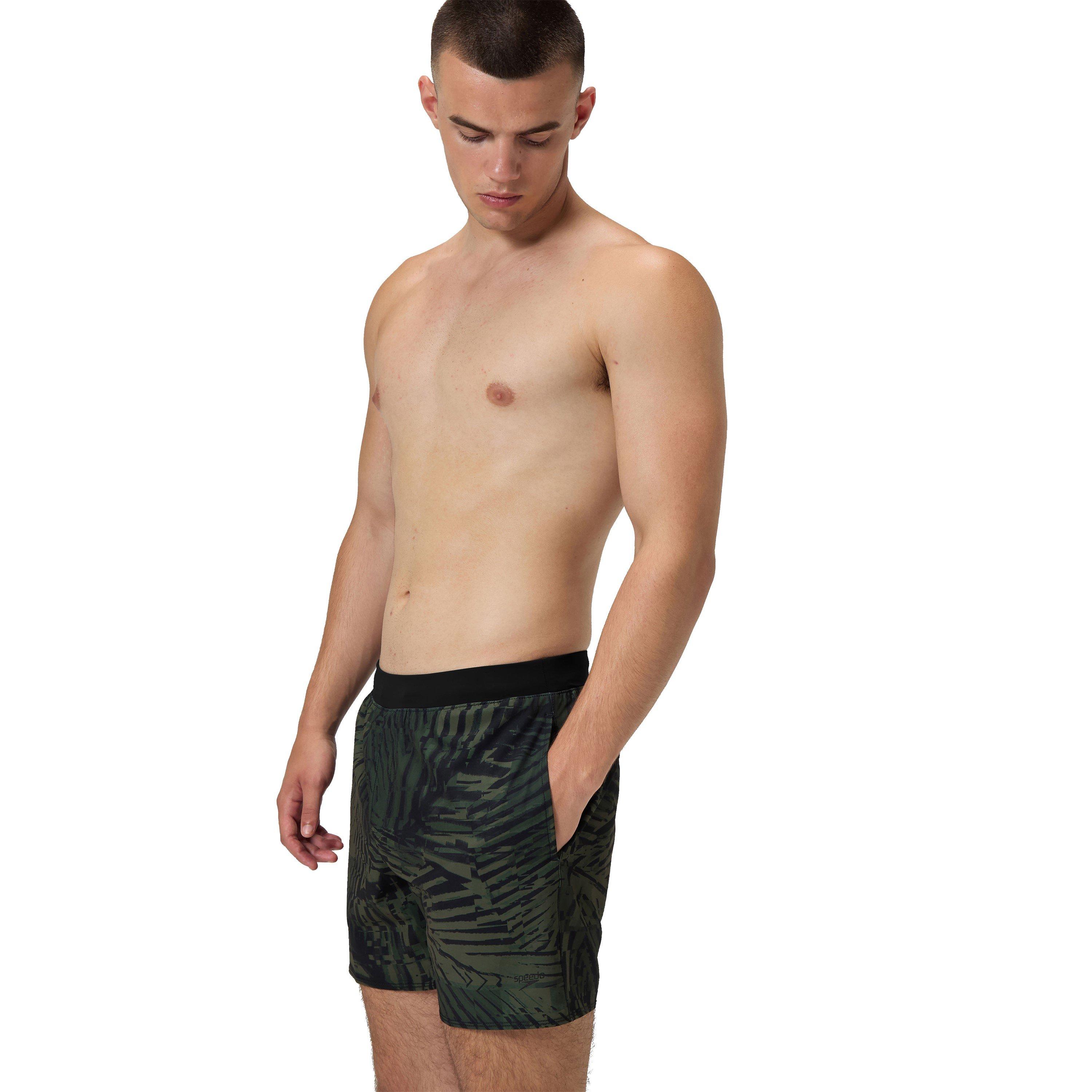 Soft Olive - Speedo - Men's the Lookout Print Swimming Trunks - 4