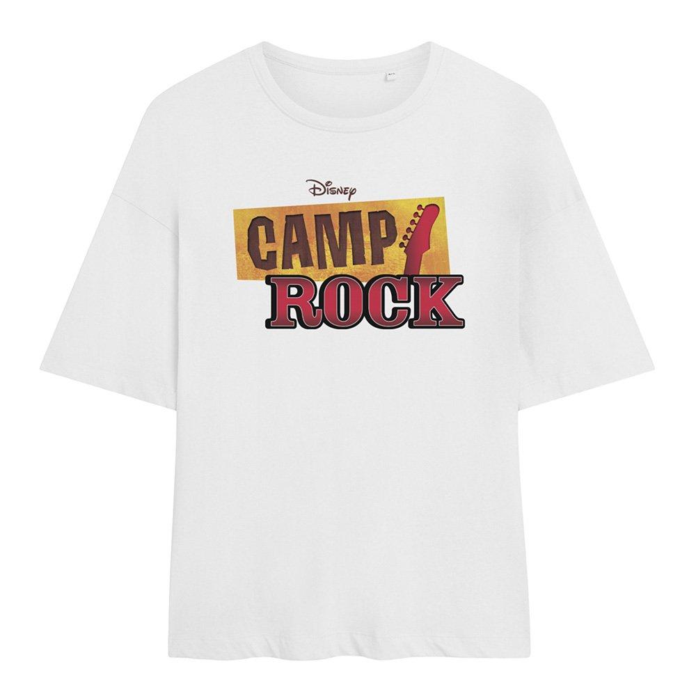White - Disney - Camp Rock Classic Logo Oversized T Shirt White - 1