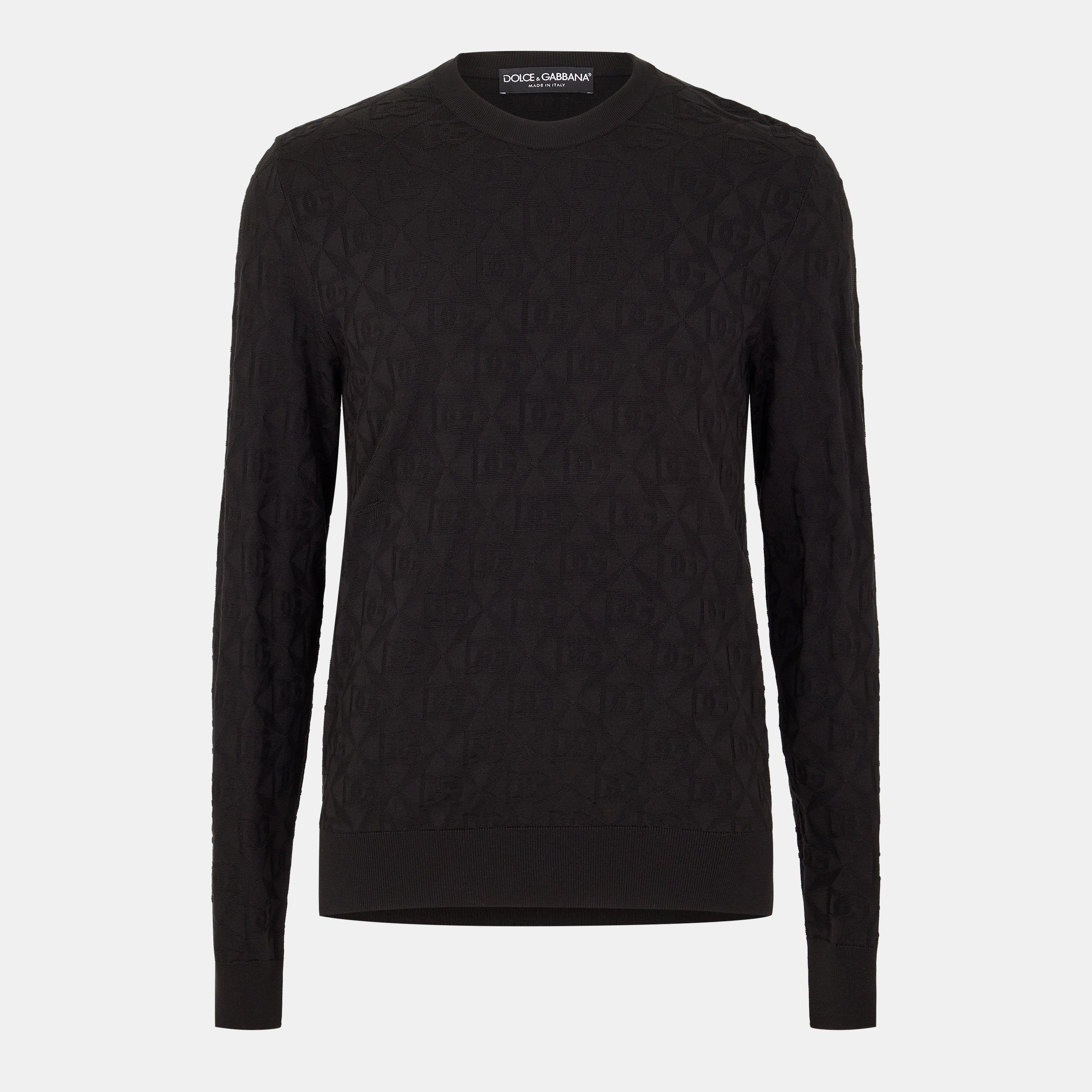 N0000 Nero - Dolce and Gabbana - Men's & Tailored Fit Crew Neck Jumper - 1