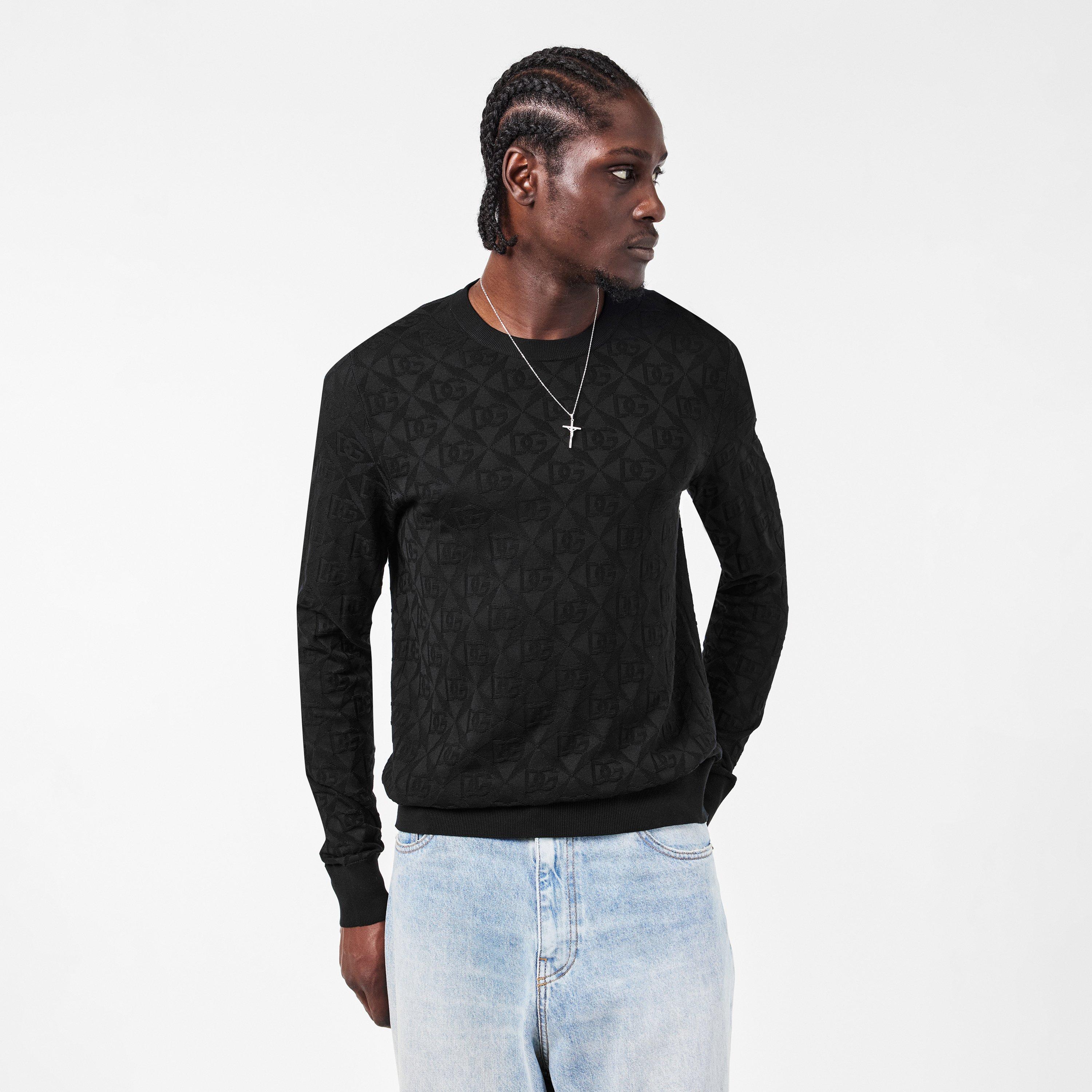 N0000 Nero - Dolce and Gabbana - Men's & Tailored Fit Crew Neck Jumper - 3