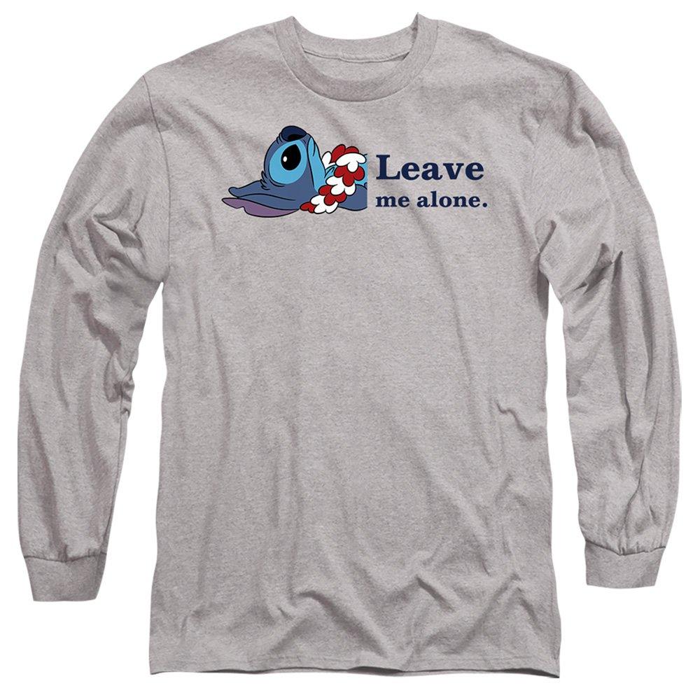 Light Grey - Disney - Lilo Stitch Leave Me Alone Long Sleeve T-Shirt At - 1