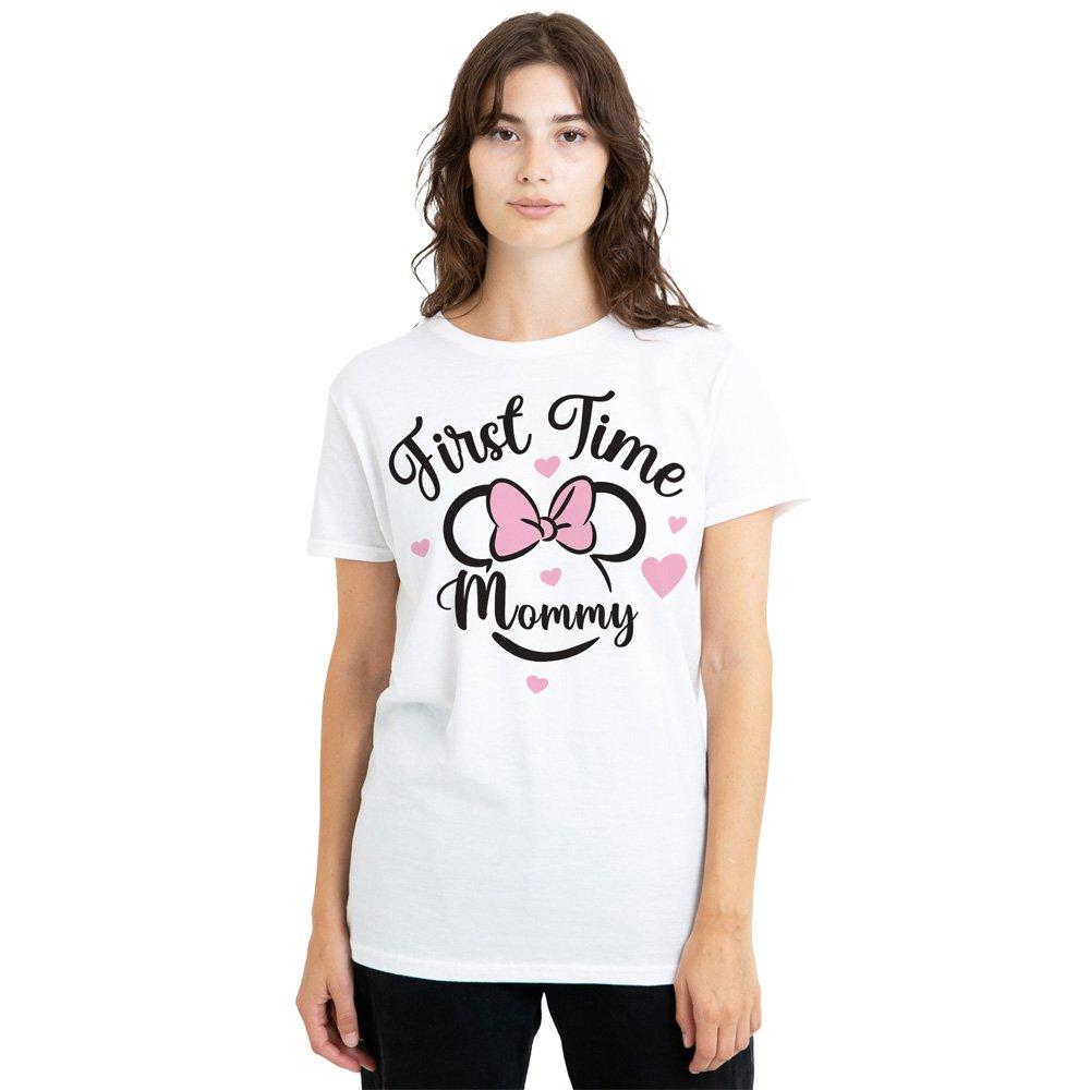 White - Disney - Minnie Mouse First Time Mommy T-Shirt White - 1