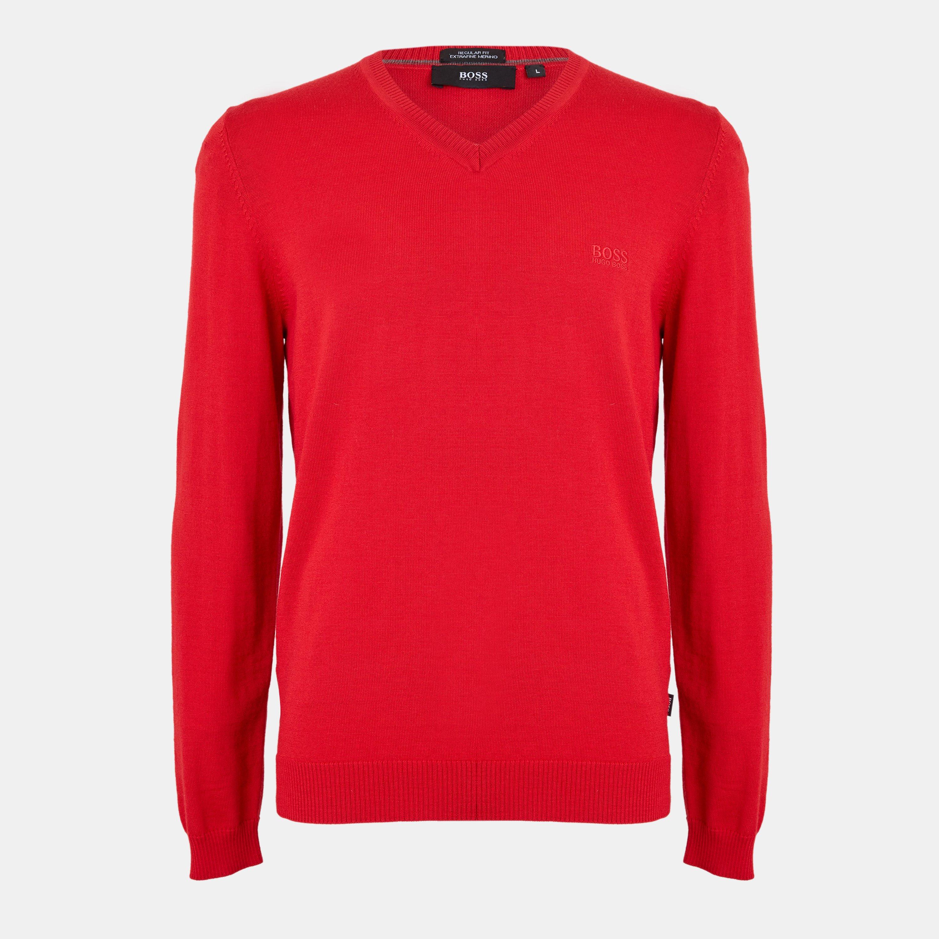 Medium Red - Boss - Men's Batisse E Knitted Top - 1