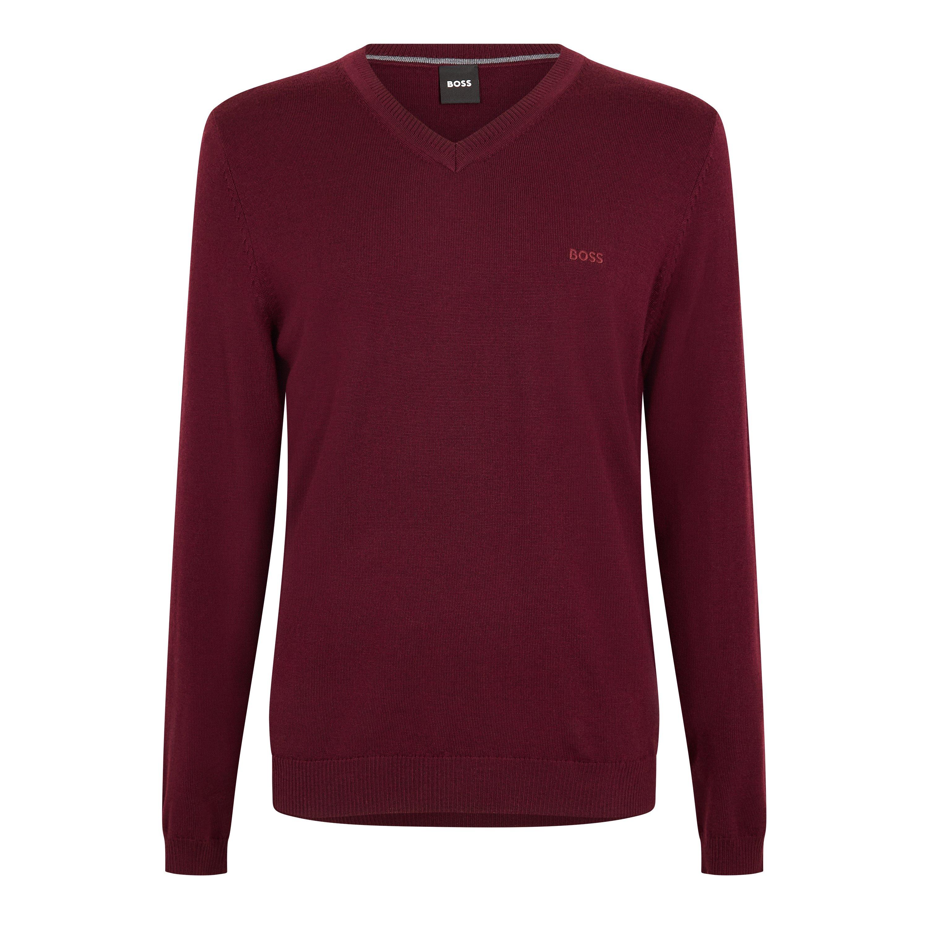Boss Men's Batisse E Knitted Top - Dark Red - L