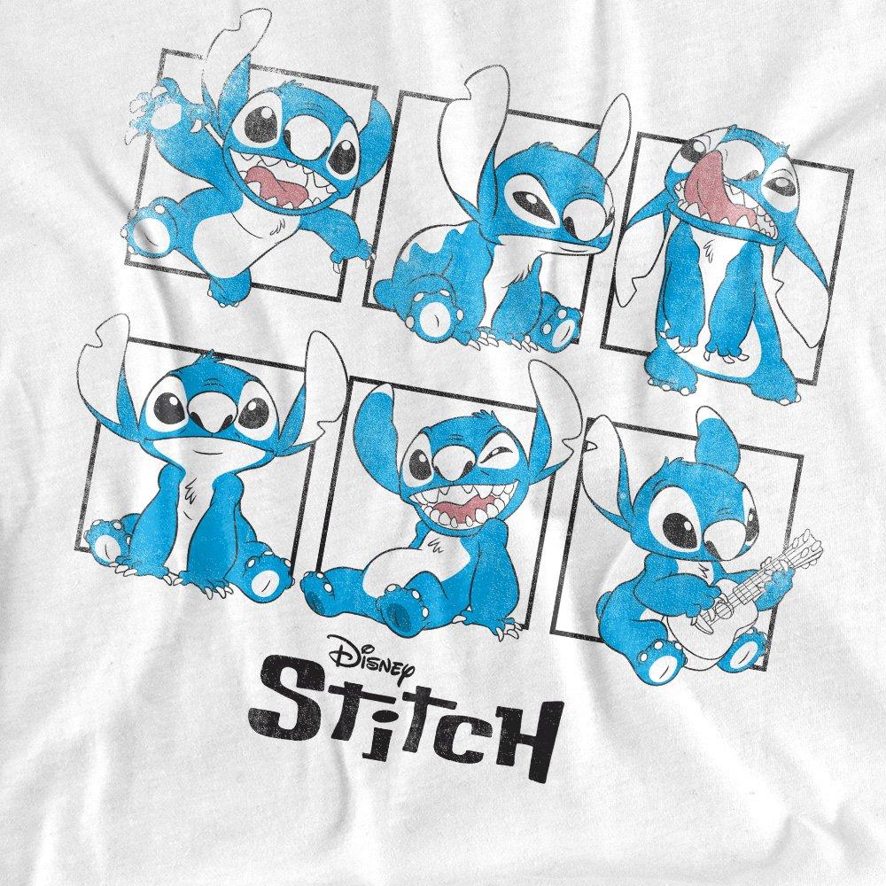 White - Disney - Lilo And Stitch Graphic Blocks T-Shirt White - 2