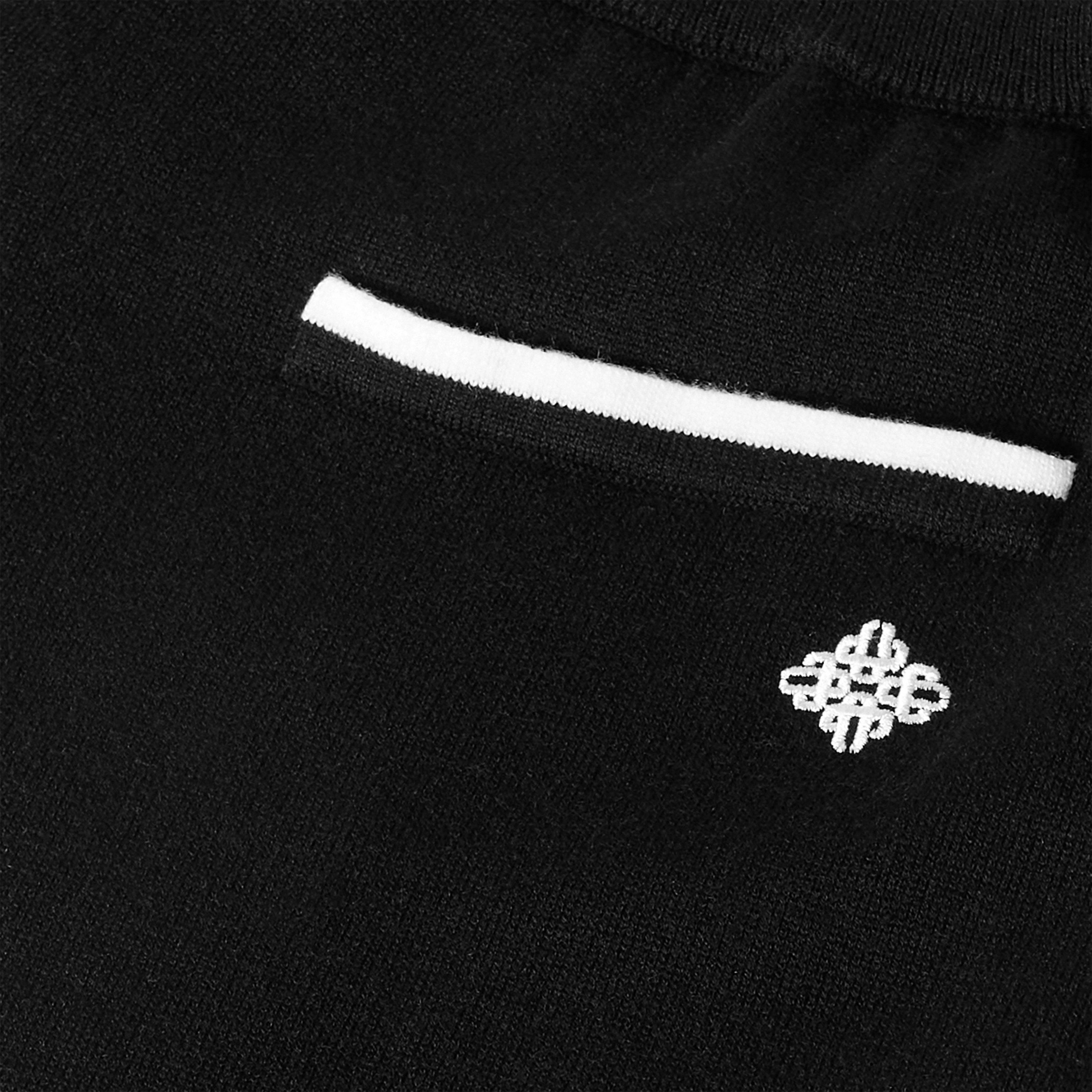 Black - The Couture Club - Womens Knitted Panel Trousers - 5