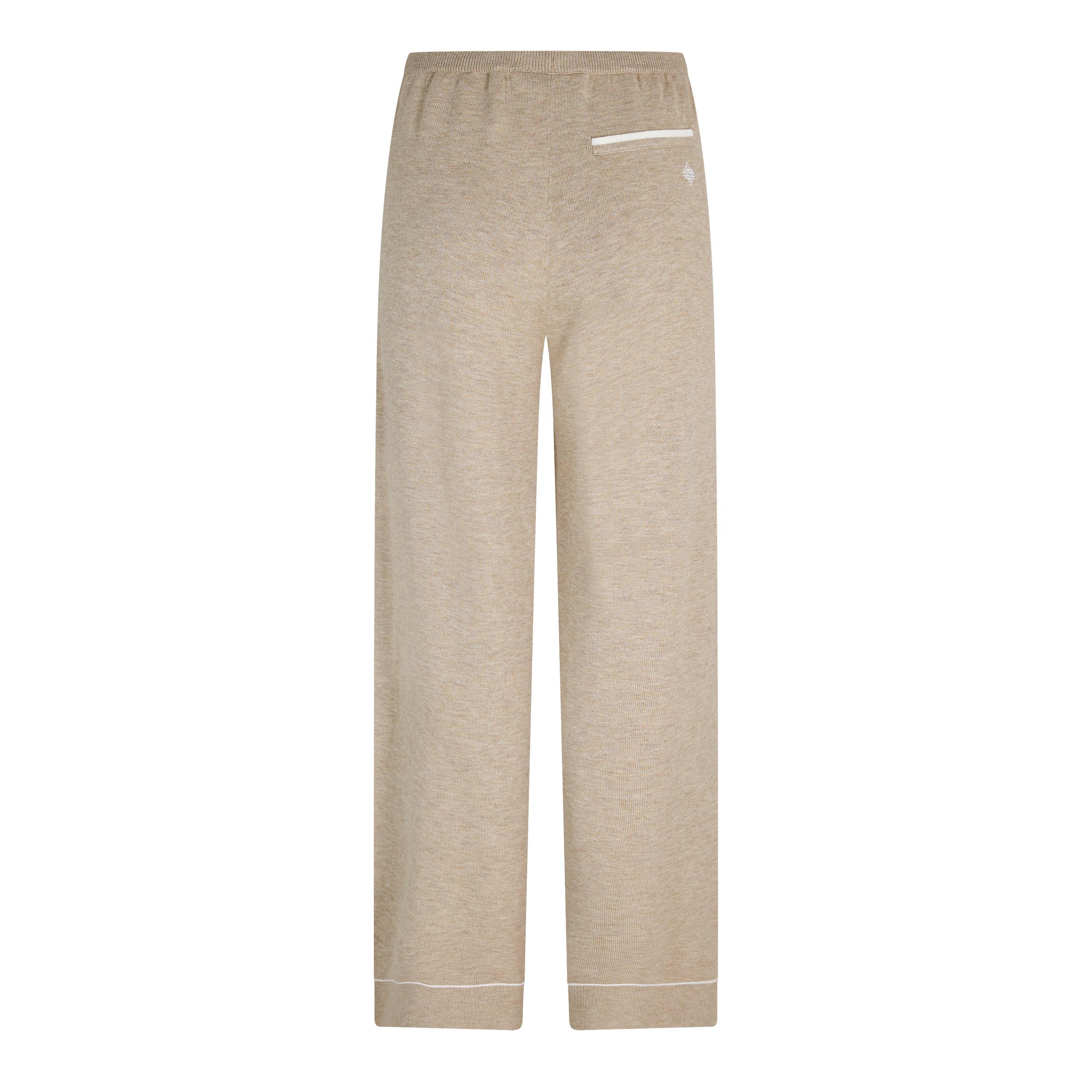 Beige - The Couture Club - Womens Knitted Panel Trousers - 2