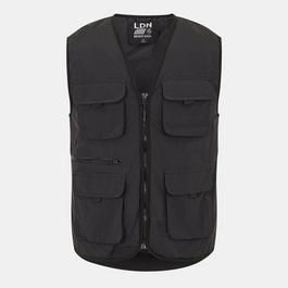 Brave Soul Mens Black Padded Utility Vest