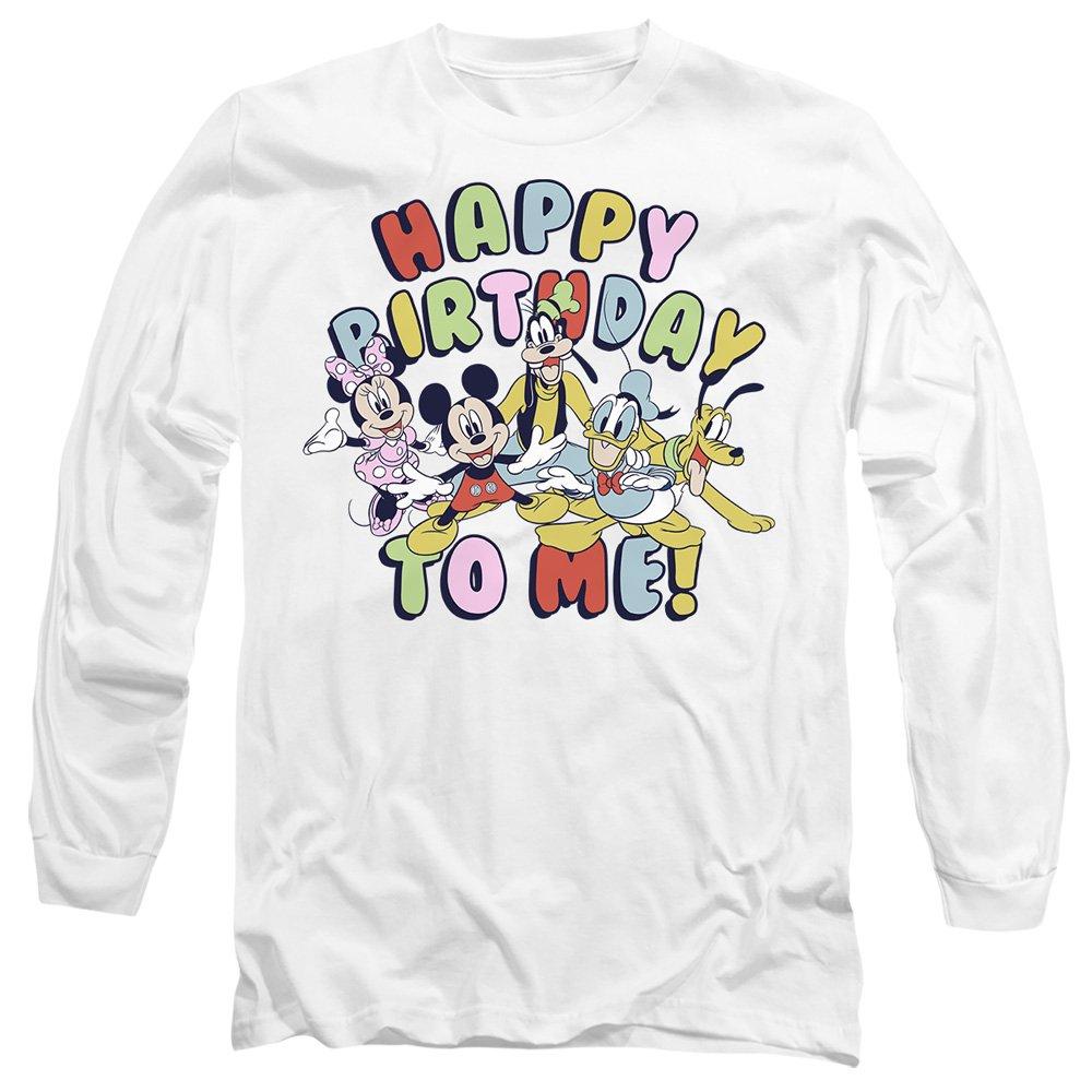 White - Disney - Mickey Mouse Friends Happy Birthday To Me! Long Sl - 1